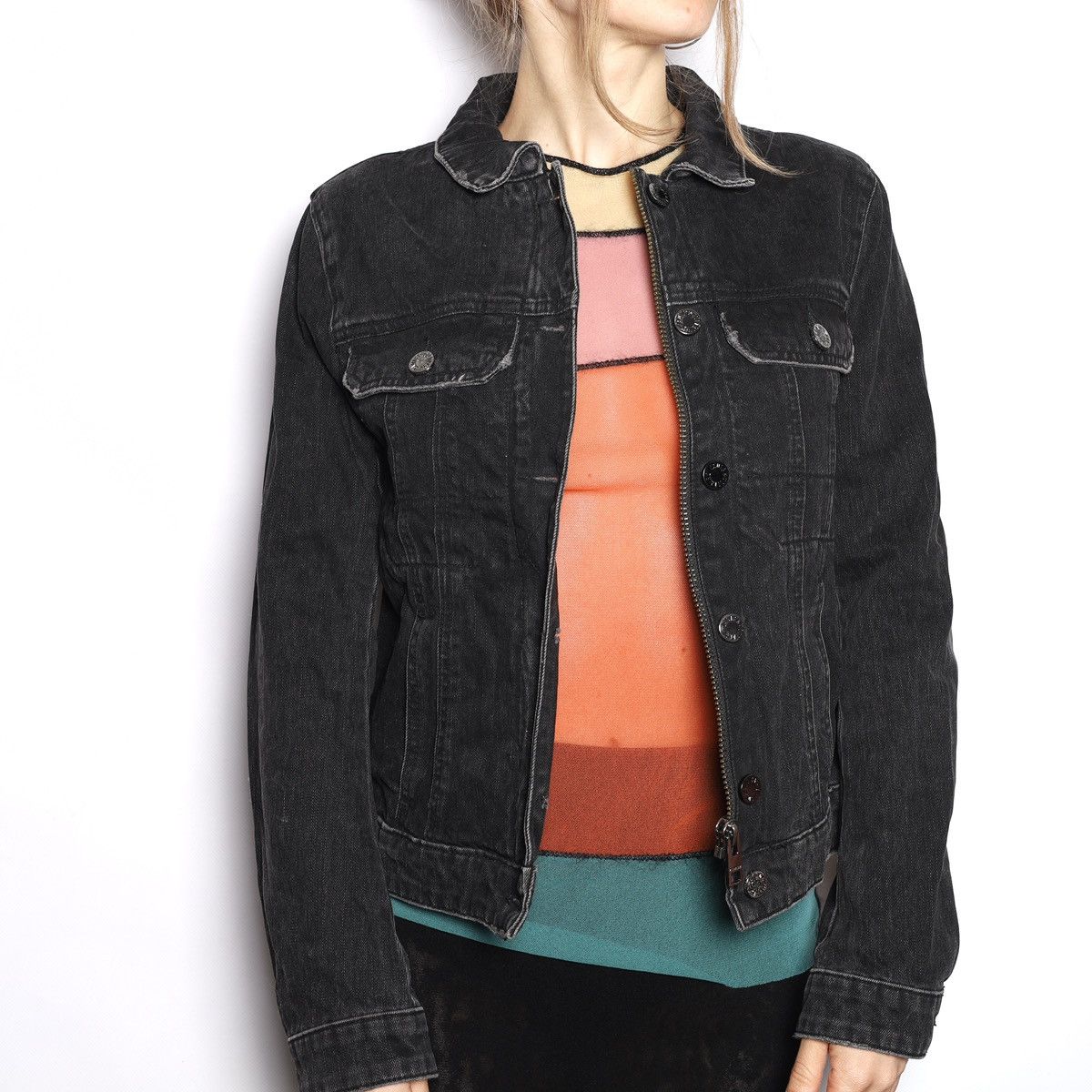 Zadig & Voltaire Zadig Voltaire Kioky Denim Jeans Black Jacket Zip Size S / US 4 / IT 40 - 1 Thumbnail