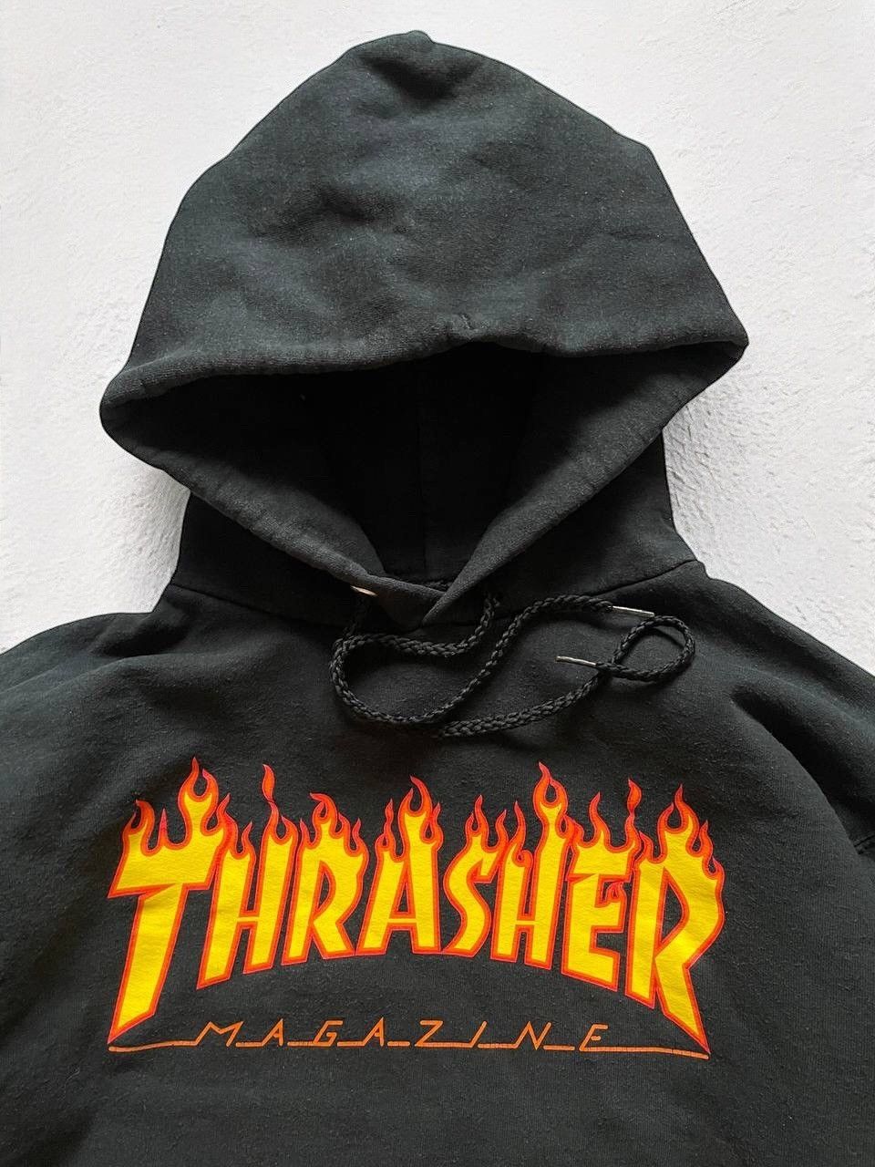 Thrasher × Vintage THRASHER FLAME VINTAGE HOODIE SKATEBOARDING STREETWEAR Y2k Size US S / EU 44-46 / 1 - 2 Thumbnail