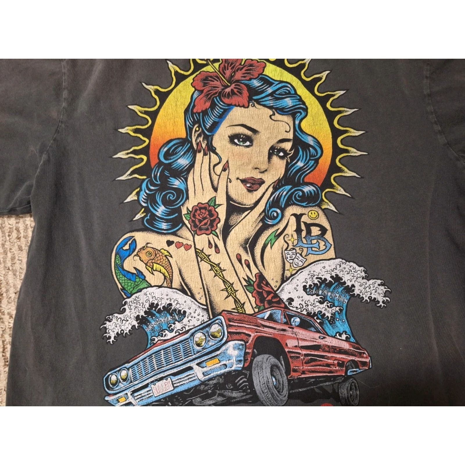 Vintage VINTAGE Sullen T-Shirt Graphic Print Unisex Adults 2XL Gray Cotton Crew Neck Short Sleeve Logo Size US XXL / EU 58 / 5 - 5 Thumbnail
