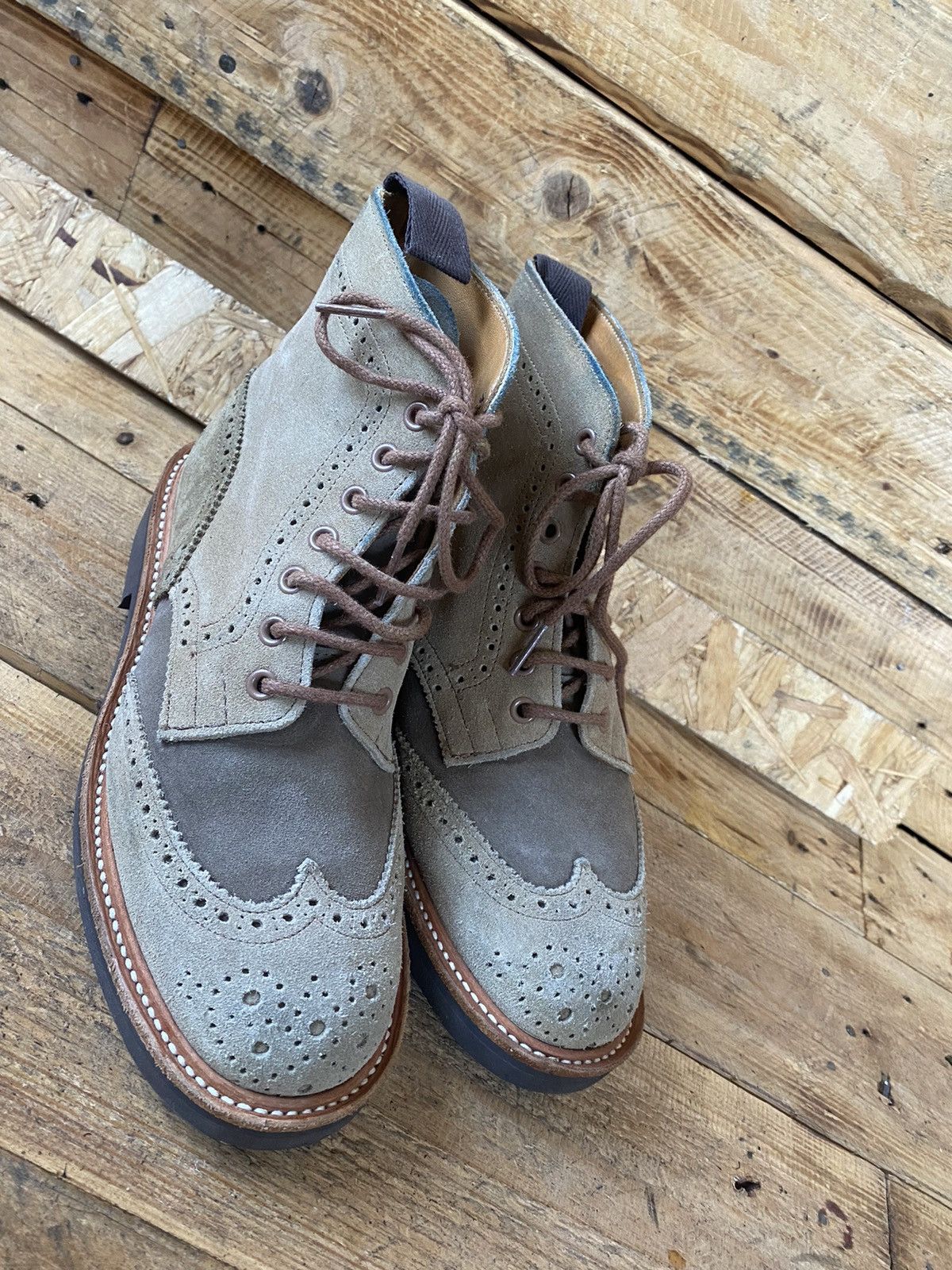 Tricker's Trickers Stephy brown suede brouges boots uk sz 4 ,sz37 Size US 5.5 / IT 35.5 - 8 Thumbnail