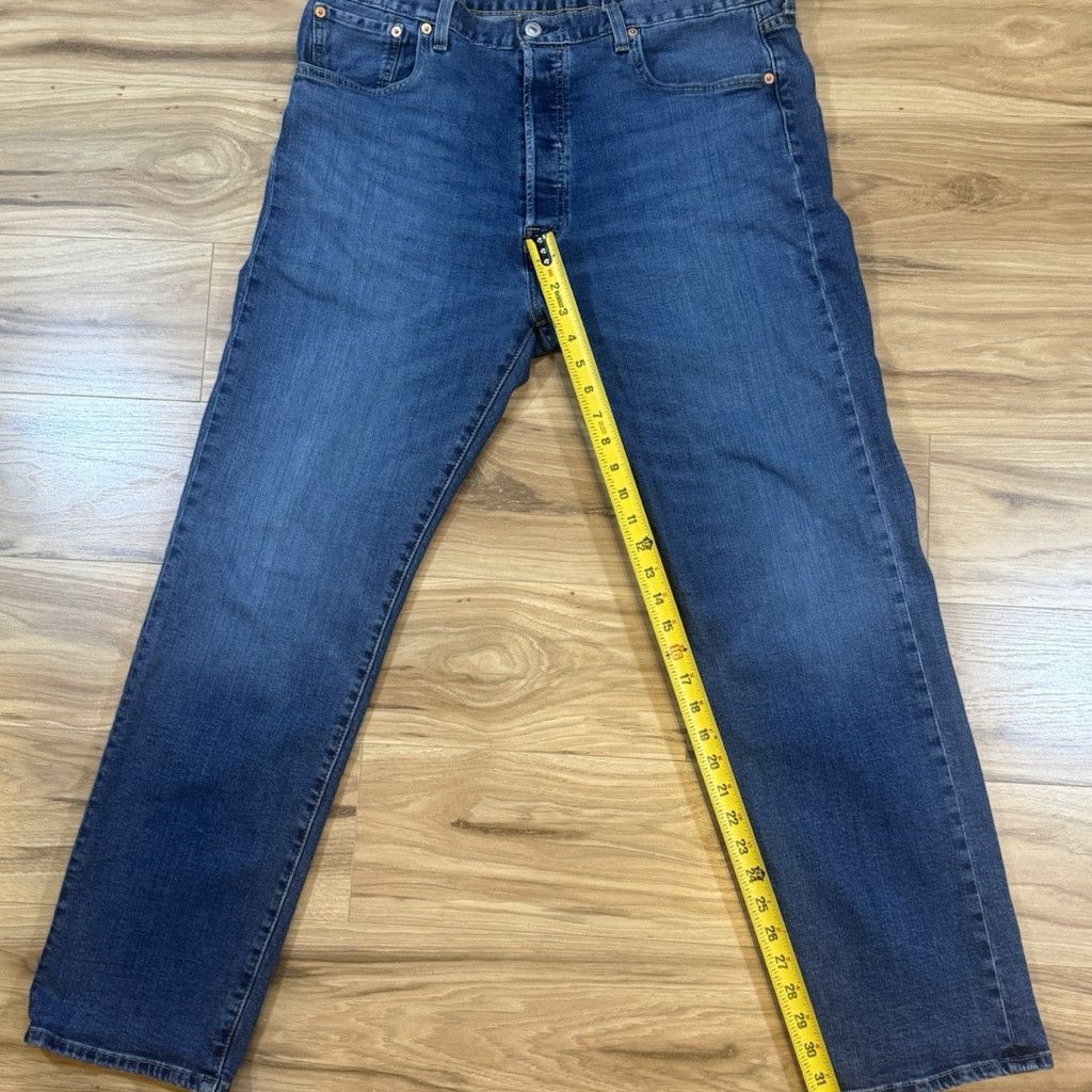 Levi's Levi’s 501 Men’s Jeans W38 L32 Blue Button Fly Straight Leg Size US 38 / EU 54 - 7 Thumbnail