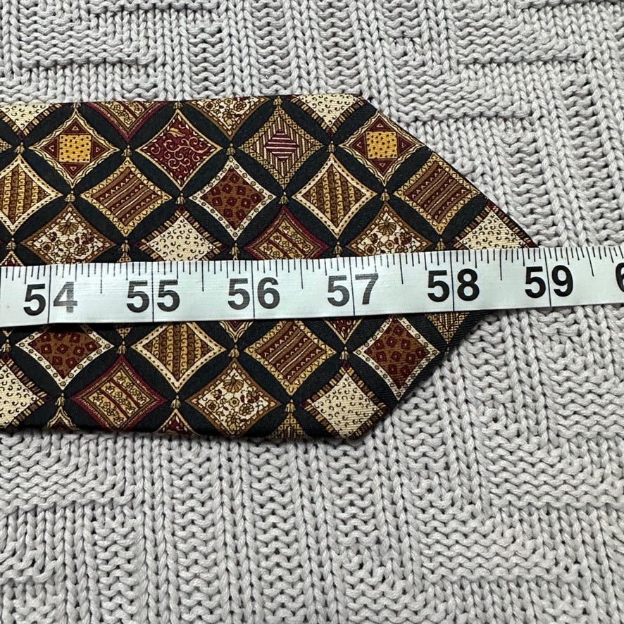 Salvatore Ferragamo Vintage Ferragamo patchwork geometric pattern silk tie Size ONE SIZE - 4 Thumbnail