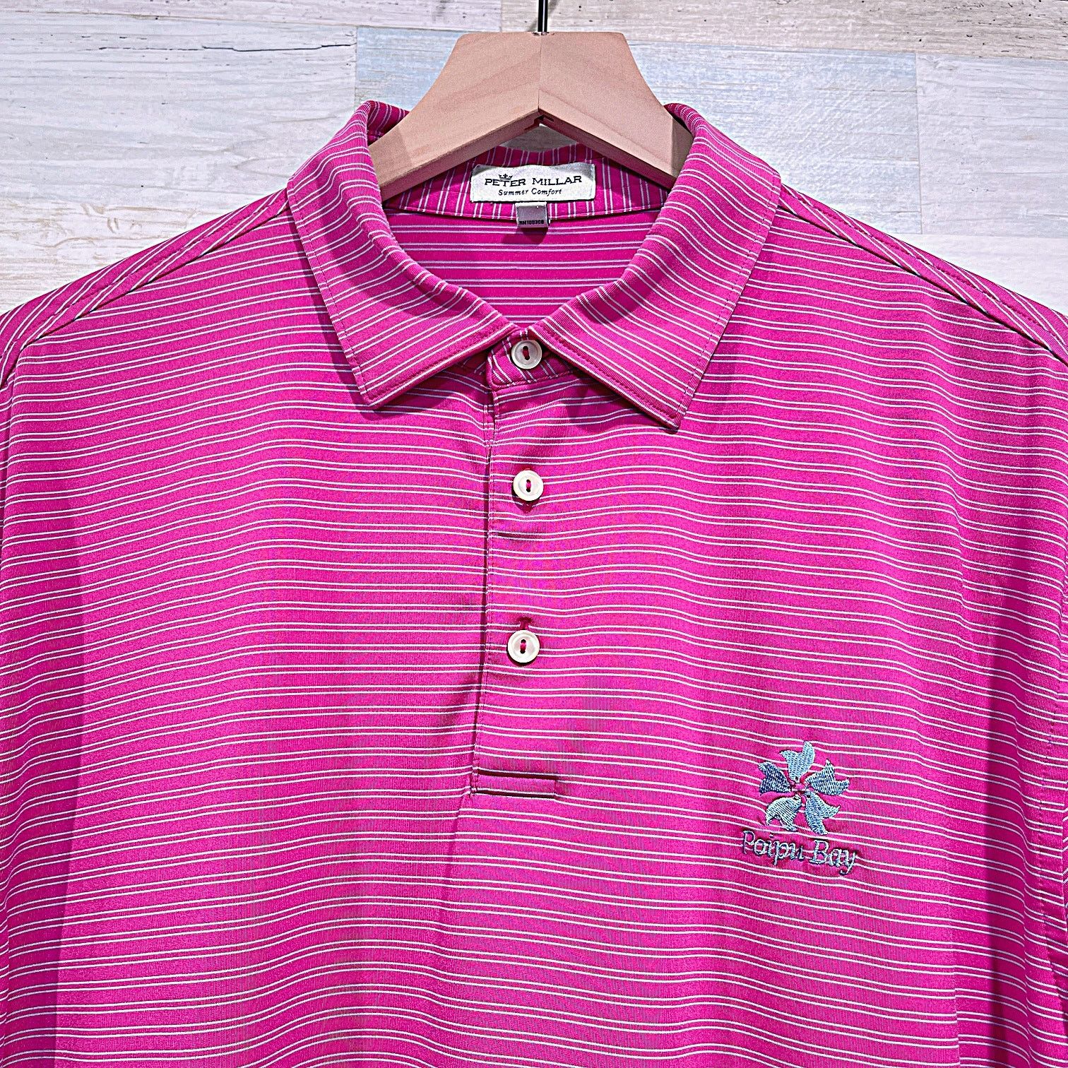 Peter Millar PETER MILLAR Poipu Bay Golf Club Polo Striped Mens Large Size US L / EU 52-54 / 3 - 2 Thumbnail