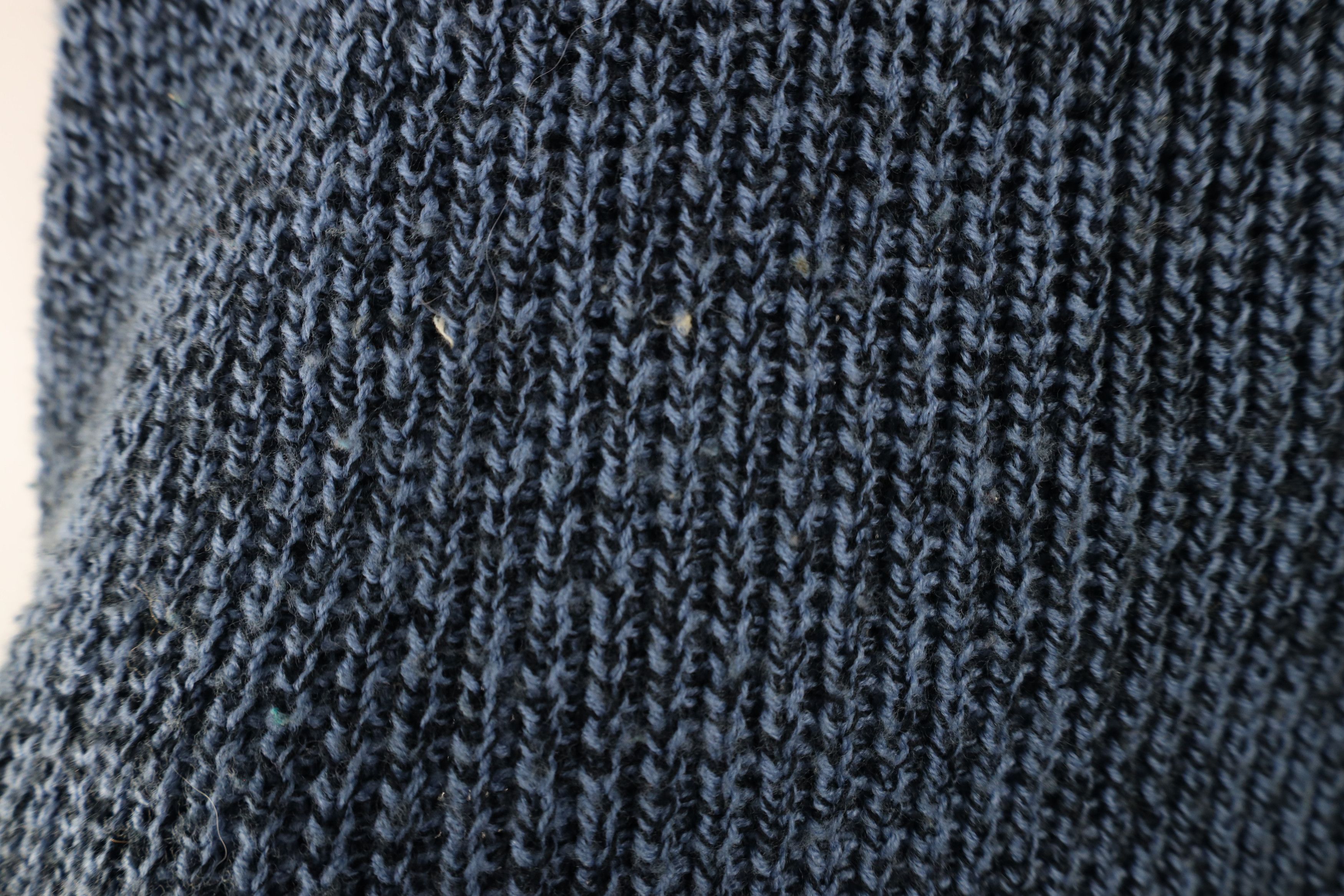 Vintage Vintage 90s Streetwear Blank Chunky Ribbed Knit Sweater Blue Size US XL / EU 56 / 4 - 7 Thumbnail
