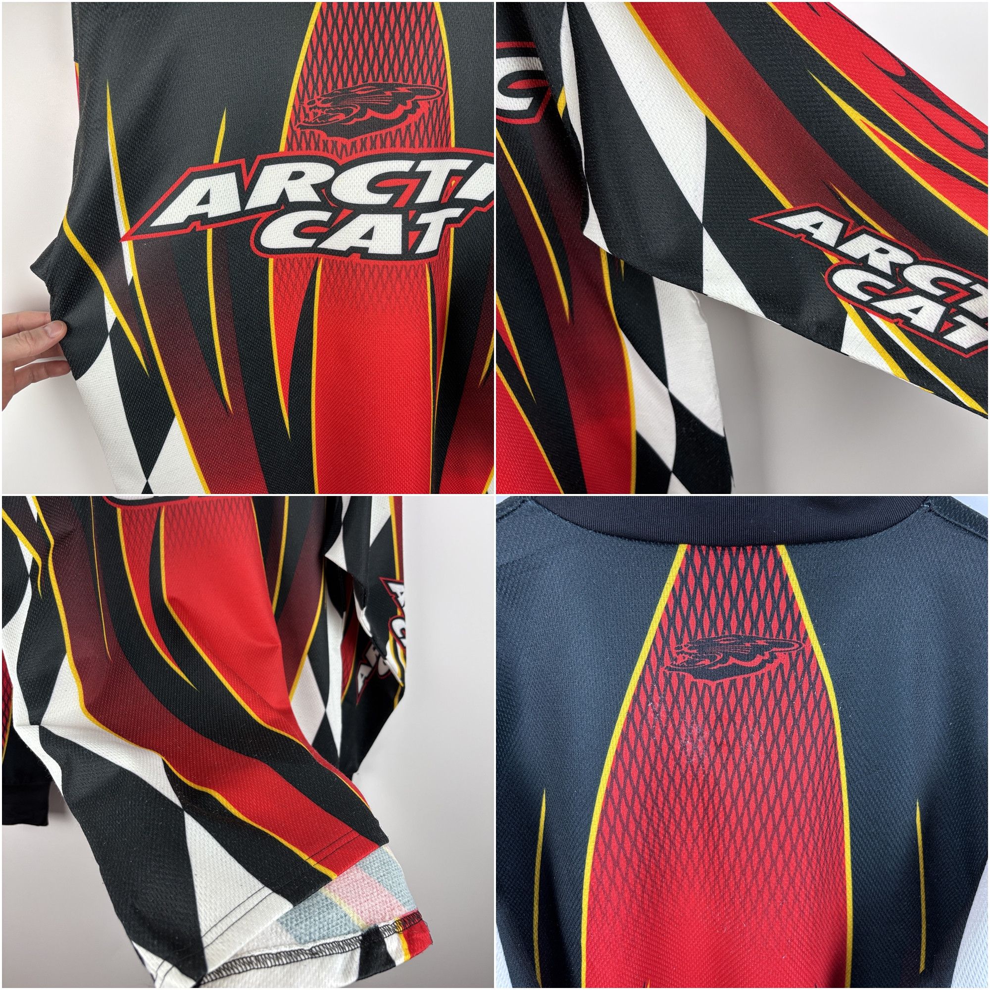 Other Vintage Arctic Cat Snowmobile Jersey Shirt Black Red Size XL Size US XL / EU 56 / 4 - 4 Thumbnail