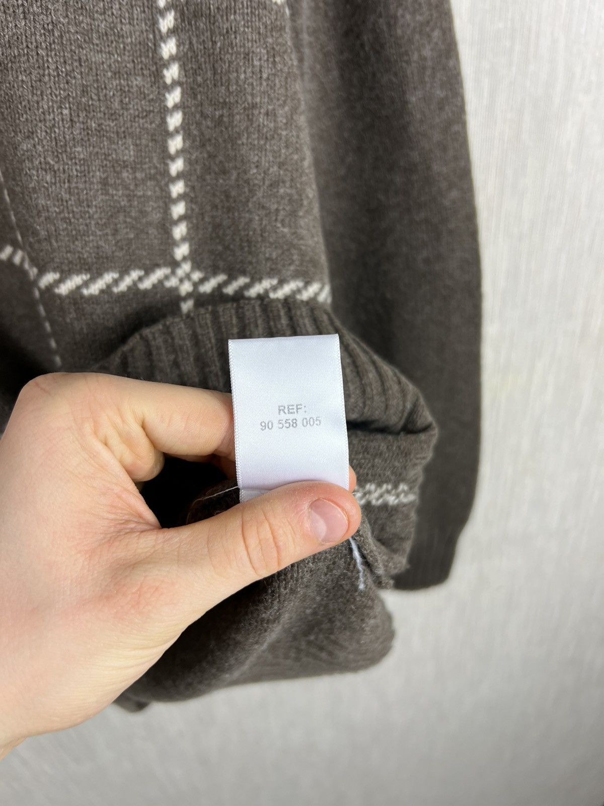 Balmain Vintage 90s Balmain wool checkered knit sweater cord knitted Size US M / EU 48-50 / 2 - 15 Thumbnail