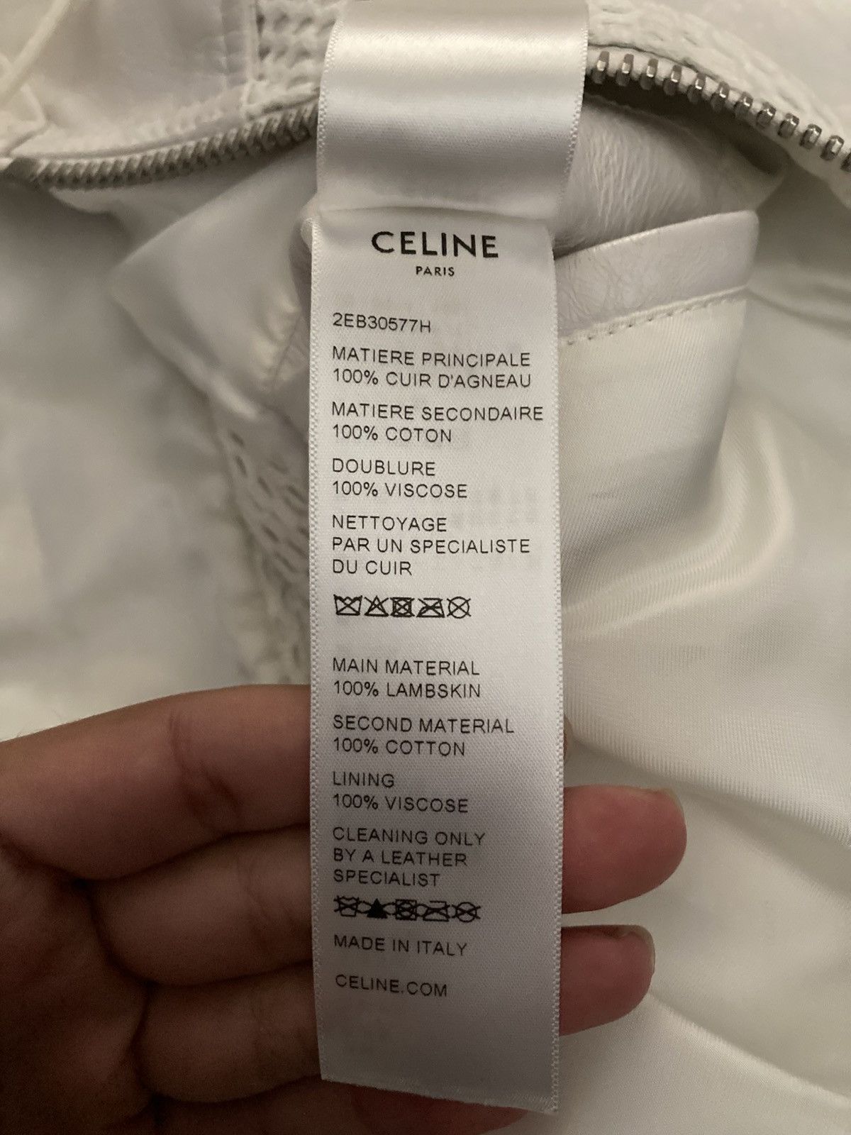 Celine SS22 Celine Leather Bonded Mesh Hooded Teddy Jacket 44 Hedi Size US XS / EU 42 / 0 - 11 Thumbnail