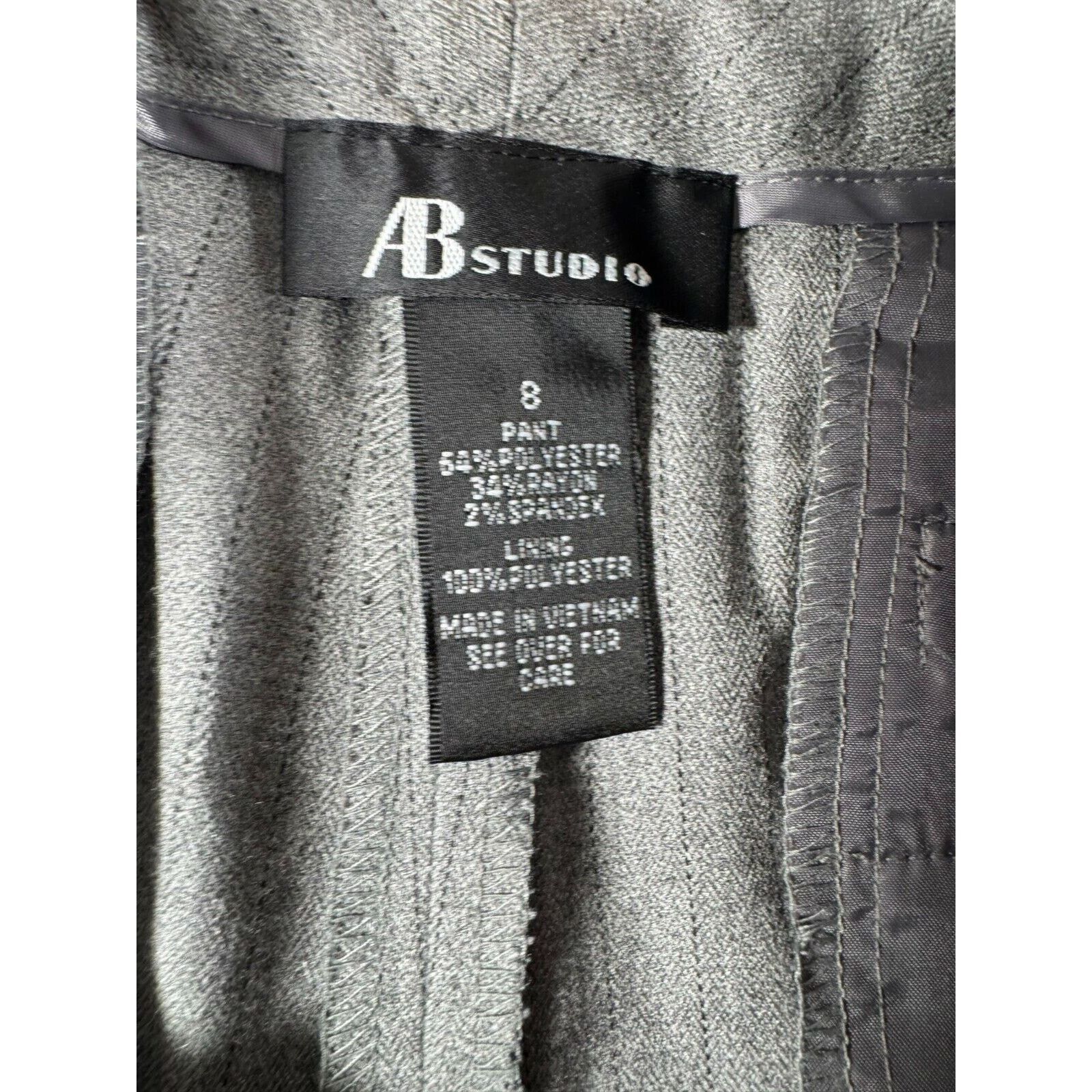 Other AB Studio Pants Womens Size 8 Office Career Chic Pinstripe Size 30" / US 8 / IT 44 - 3 Thumbnail