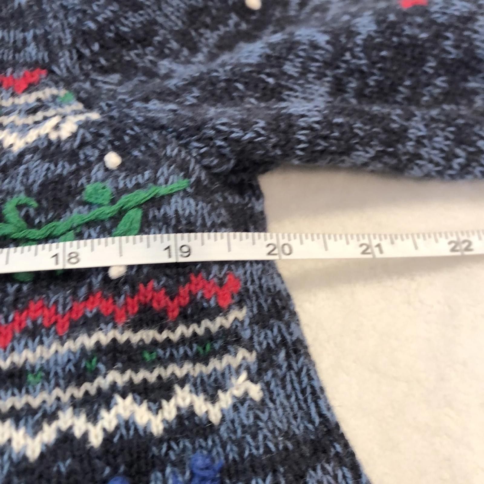 Erima Erika Christmas Knit Sweater snowflakes embroidery SZ Med Size M / US 6-8 / IT 42-44 - 8 Thumbnail