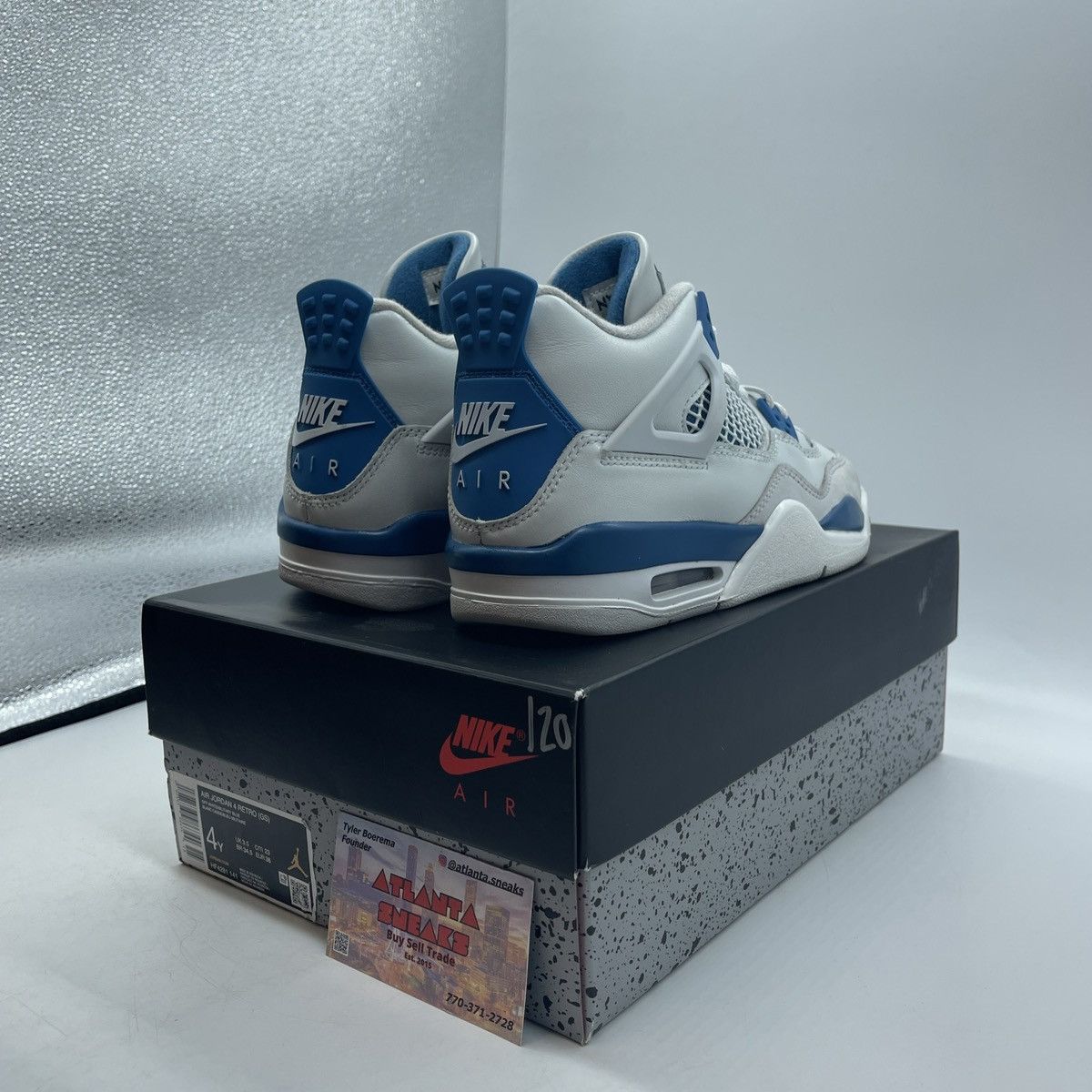 Jordan Brand Air Jordan 4 military blue Size US 4 / IT 34 - 5 Thumbnail