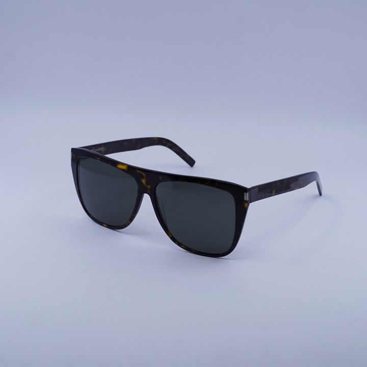 Saint Laurent Paris Saint Laurent SL 1 SLIM 002 Sunglasses Havana Square Frame Size ONE SIZE - 1 Thumbnail