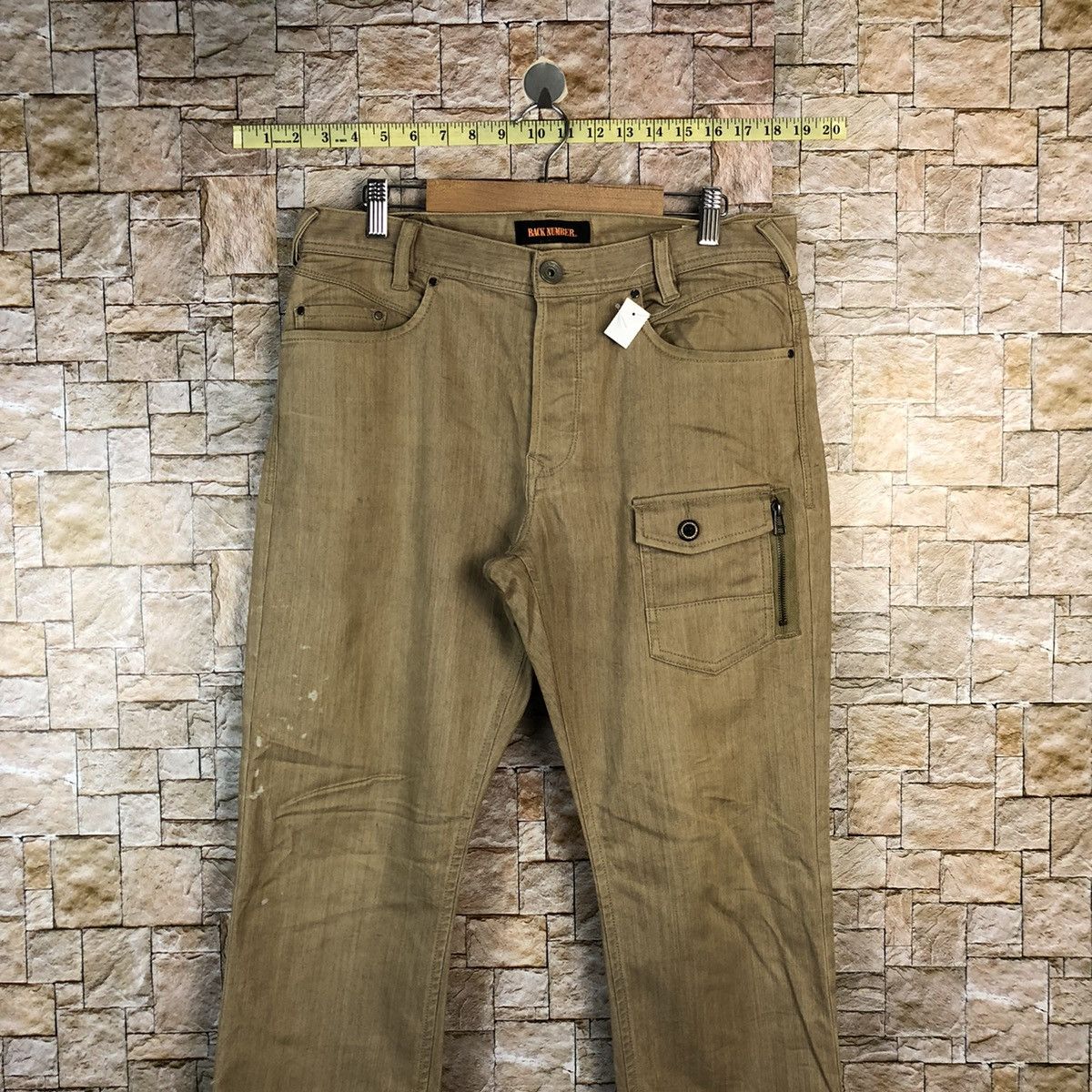Japanese Brand Back Number Brown Cargo Multipocket Pants #A1155 Size US 32 / EU 48 - 2 Thumbnail