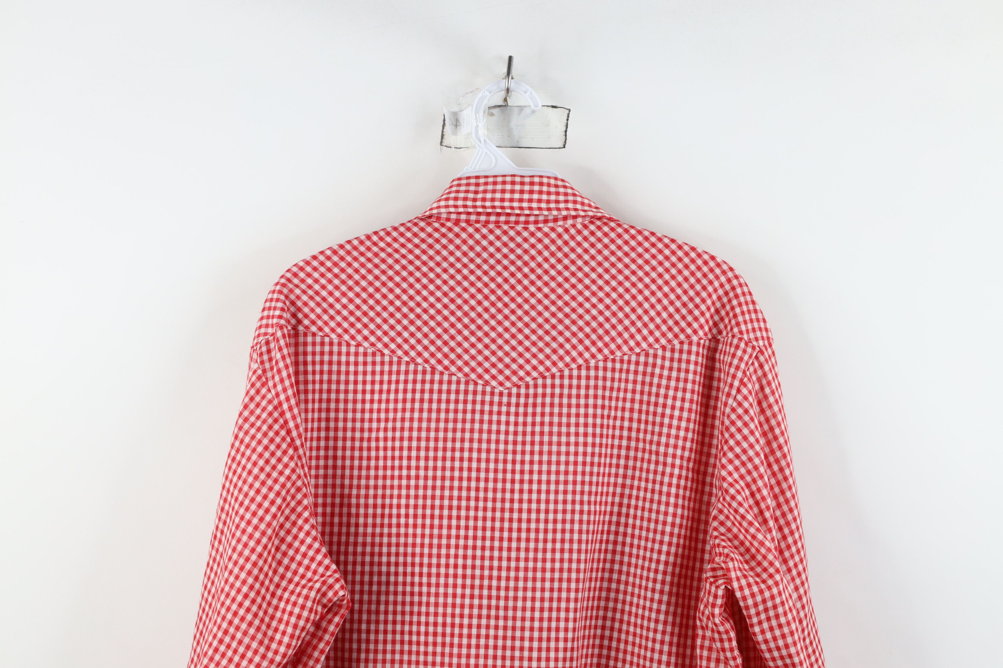 Vintage Vintage 70s Rockabilly Snap Button Shirt Gingham Plaid USA Size US L / EU 52-54 / 3 - 13 Thumbnail