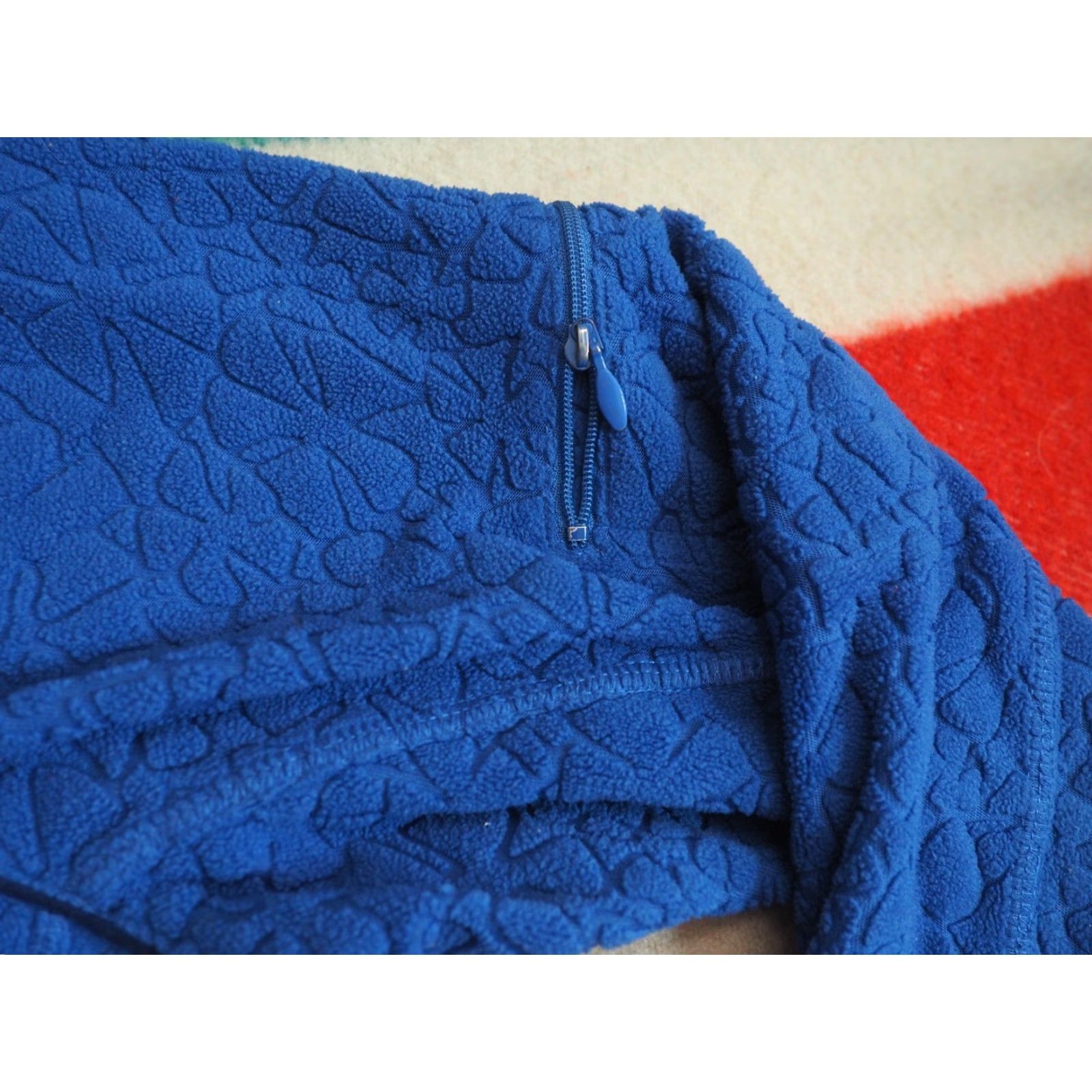 Vintage VTG 90s Columbia Sportswear Royal Blue 1/4 Zip Floral Hiking Jacket Womens L Size L / US 10 / IT 46 - 5 Thumbnail