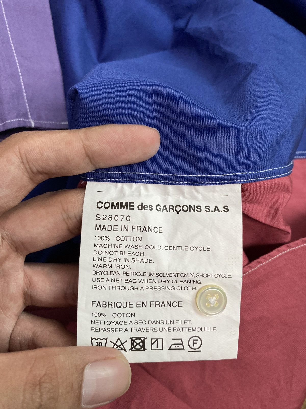 Comme des Garcons CDG Multicolor Block Shirt Size US L / EU 52-54 / 3 - 7 Thumbnail