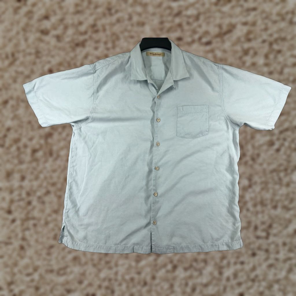 Tommy Bahama Tommy Bahama Shirt Mens XL Blue 100% Silk Button-Up Hawaiian Pocket Vintage No Size US XL / EU 56 / 4 - 1 Thumbnail