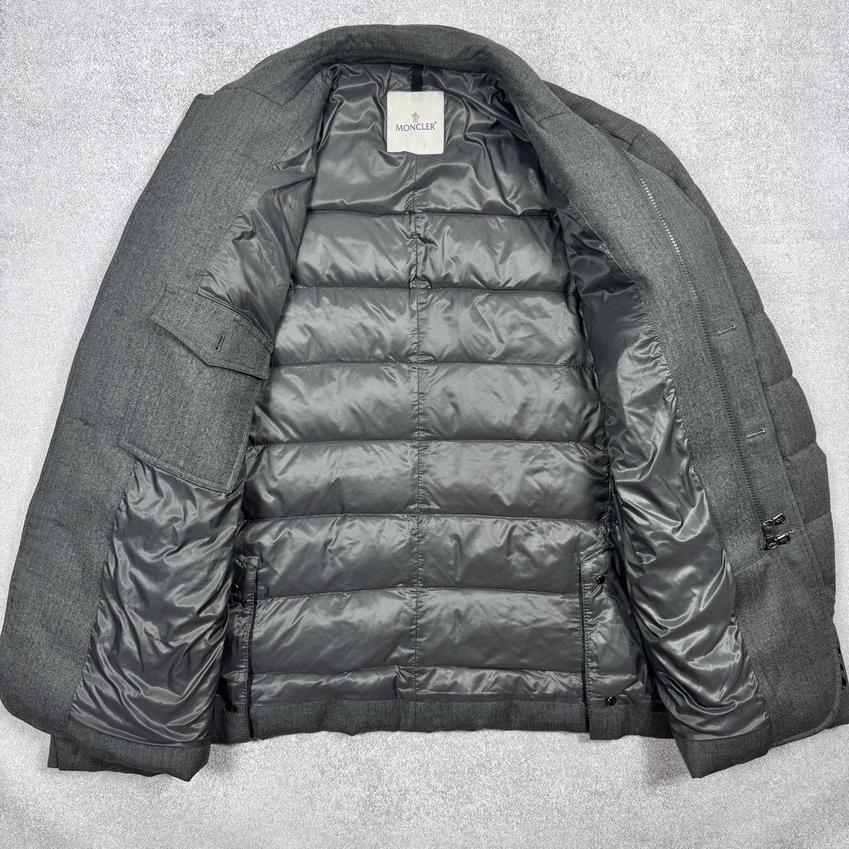Moncler Men`s Moncler Rodin Gray Wool Puffer Jacket Size 6 / XXL Size US XXL / EU 58 / 5 - 4 Thumbnail