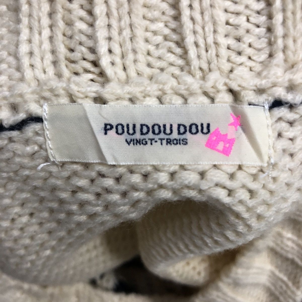 Aran Isles Knitwear Vintage Pou Dou Dou Big Logo Knitwear Sweater Jumper Size S / US 4 / IT 40 - 10 Thumbnail