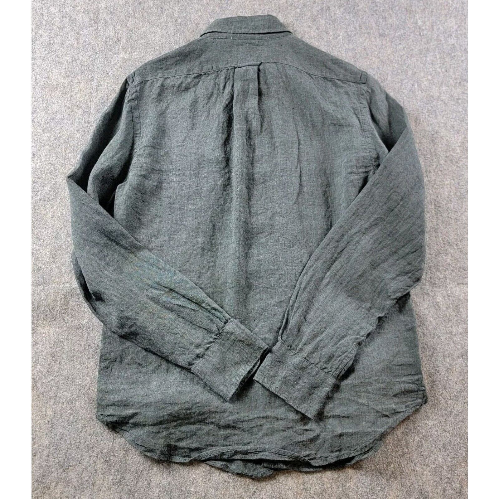 Todd Snyder Todd Snyder Linen Button Down Shirt size XS Grey Size US XS / EU 42 / 0 - 2 Thumbnail