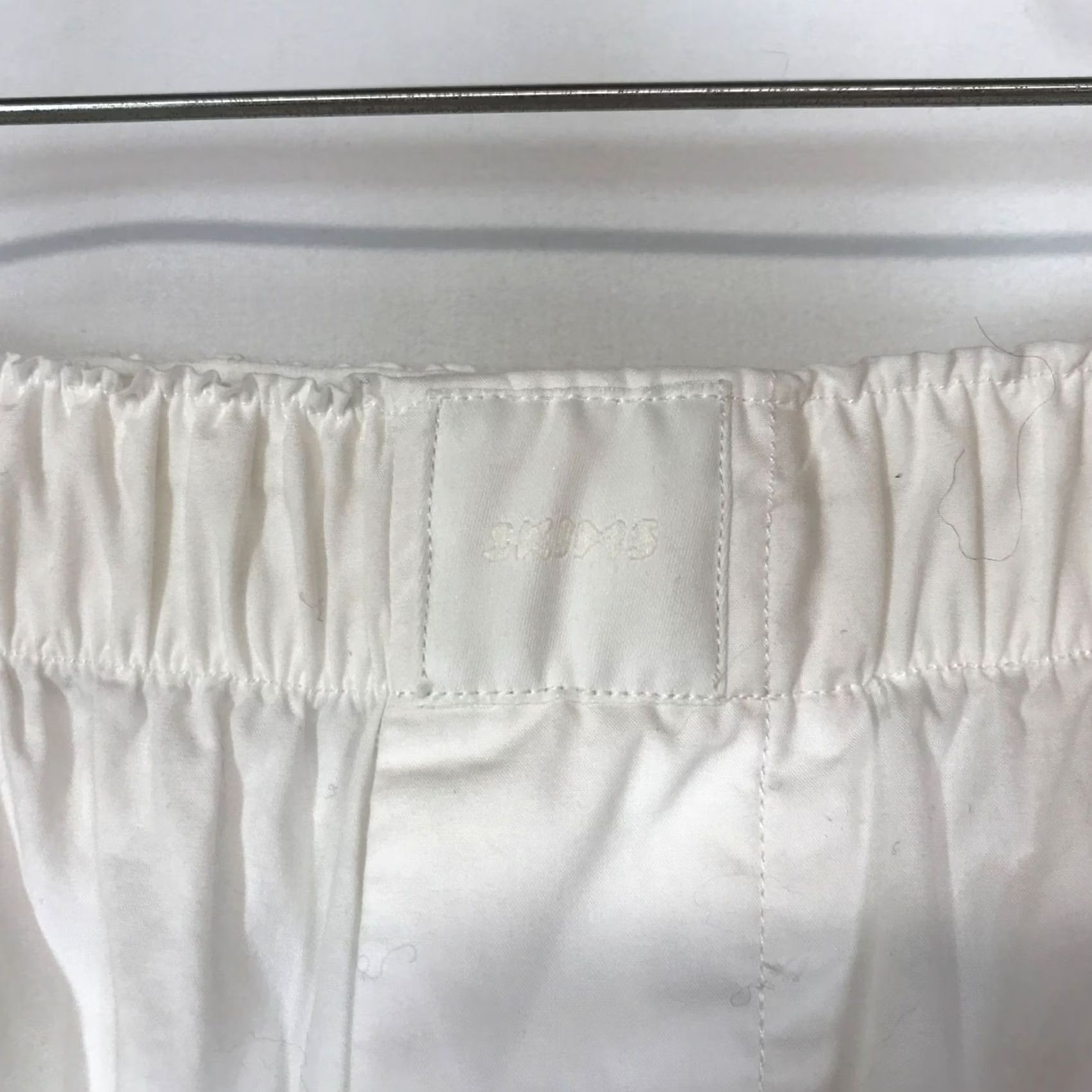 SKIMS SKIMS WOMEN'S Pants 3X White 100% Cotton Elastic Waist Pull-On Lounge PANTS Womens Plus Size 40" / US 18 - 4 Thumbnail