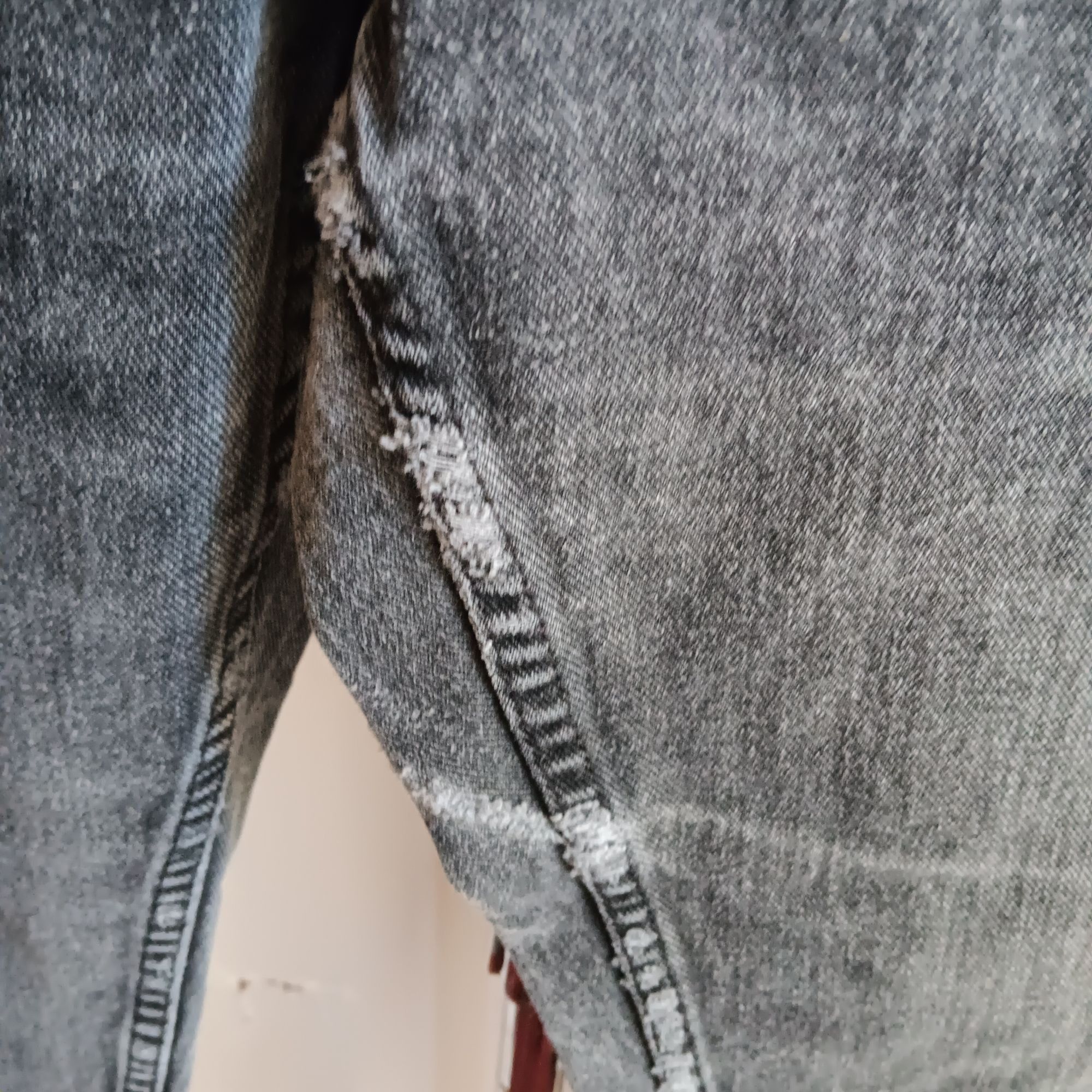 Lee Vintage Women's Jeans 14 32x28 Lee Black Faded Denim Distres Size 36" / US 14 / IT 50 - 6 Thumbnail