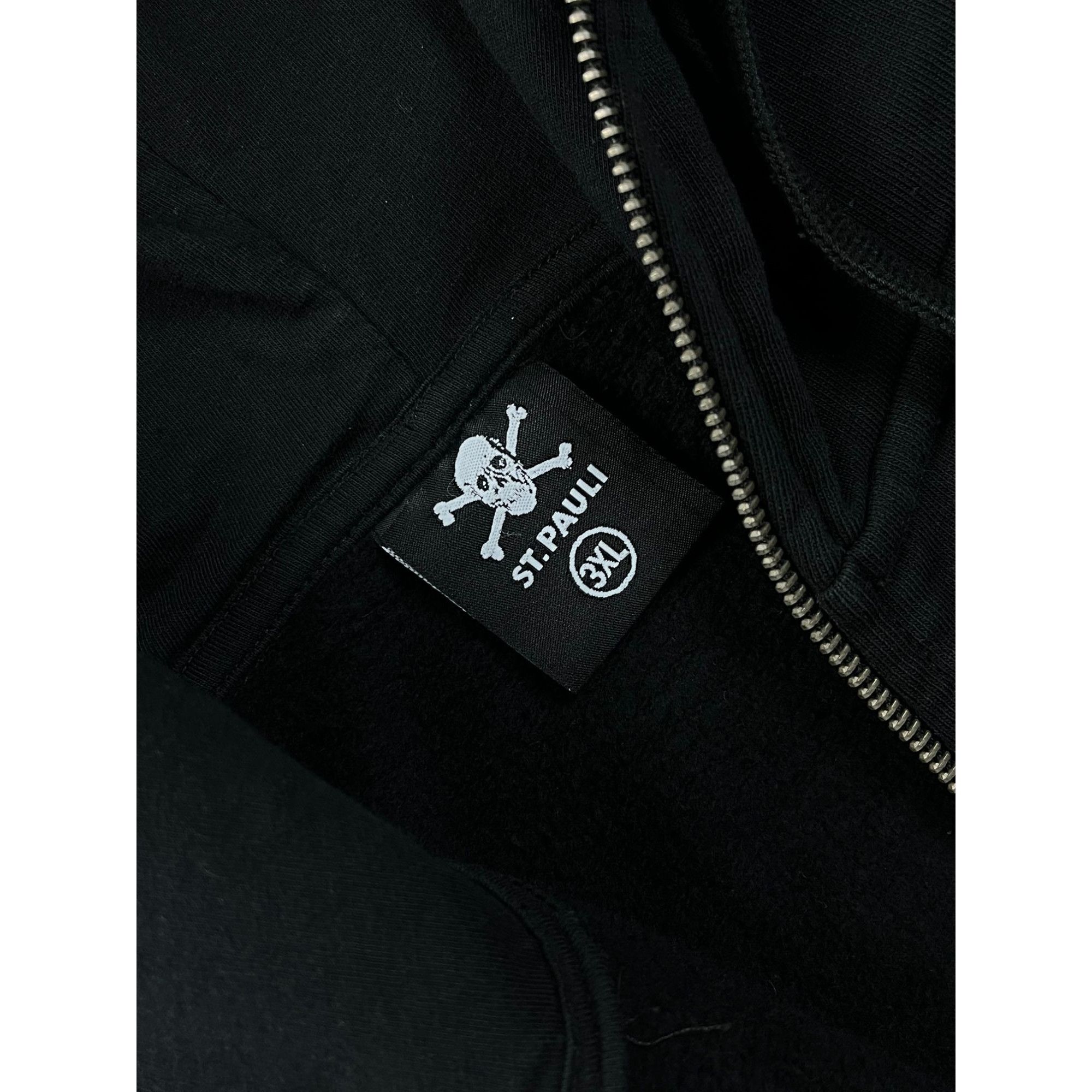 Vintage St. Pauli Black Cotton Zip Hoodie Size US L / EU 52-54 / 3 - 3 Thumbnail