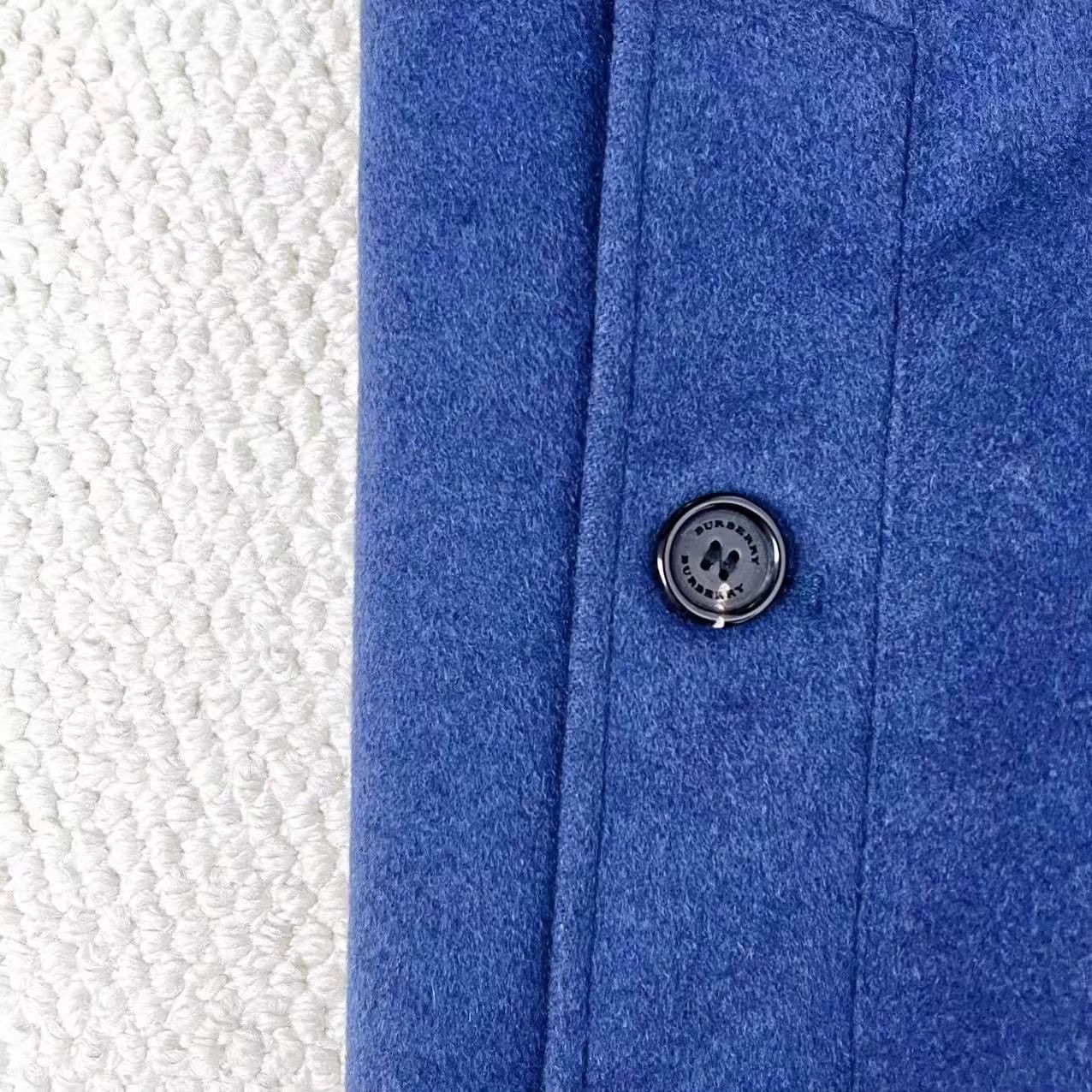 Burberry Burberry Blue Kensington Virgin Wool Belted Coat 46 Size XL / US 12-14 / IT 48-50 - 4 Thumbnail