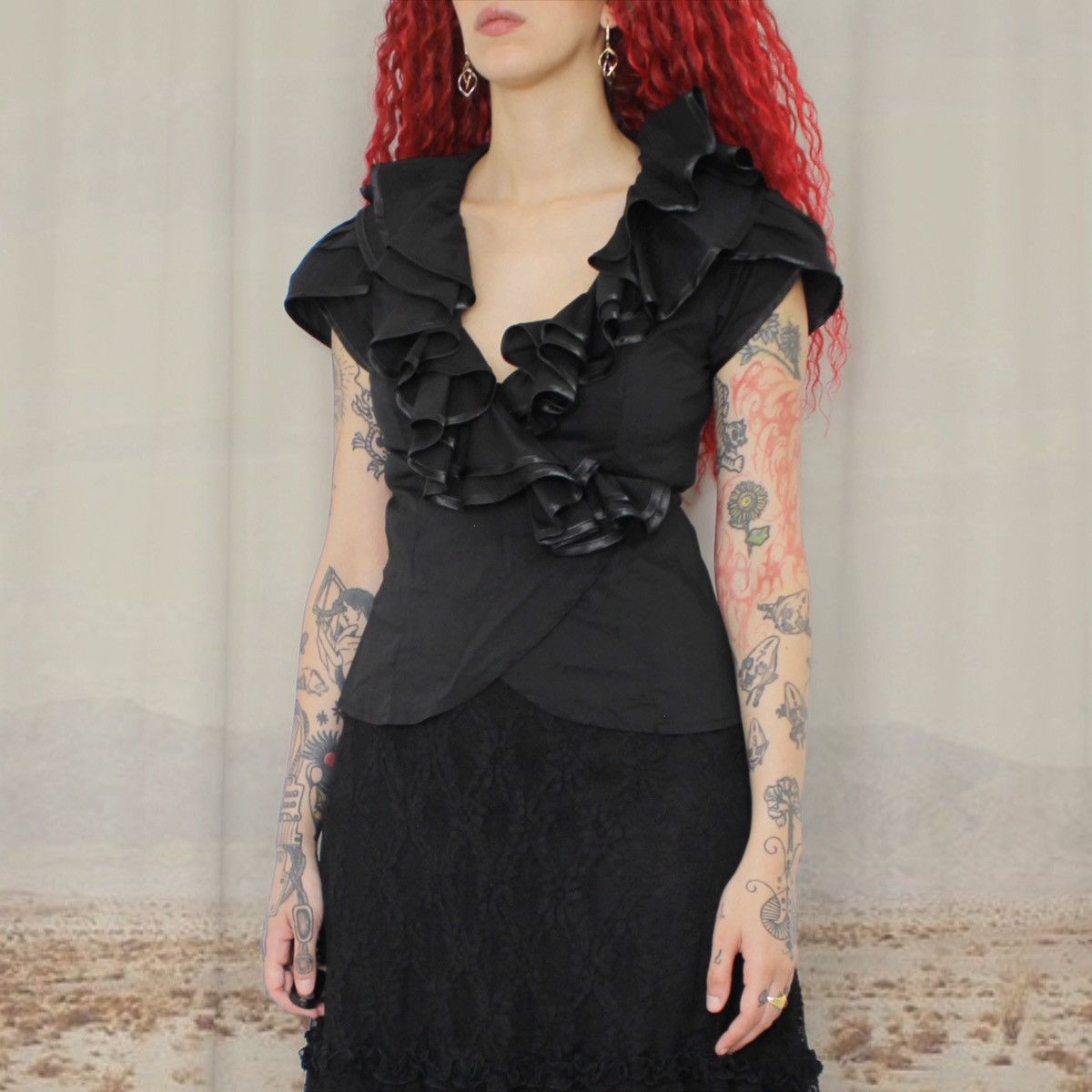 Other 🖤BLACK WRAP BLOUSE🖤 Size M / US 6-8 / IT 42-44 - 2 Thumbnail