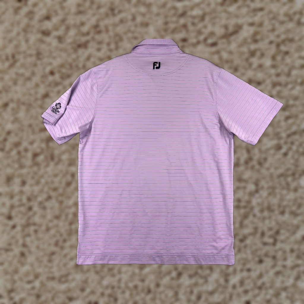 Footjoy FootJoy Polo Shirt Mens Large Purple Black Stripe Golf Lightweight Poly Shirt Size US L / EU 52-54 / 3 - 1 Thumbnail