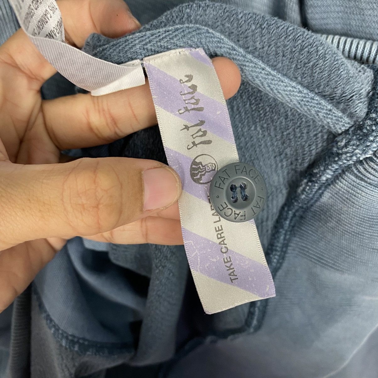 Japanese Brand Vintage Indigo Sweatshirt Half Button Fat Face Size US L / EU 52-54 / 3 - 18 Thumbnail