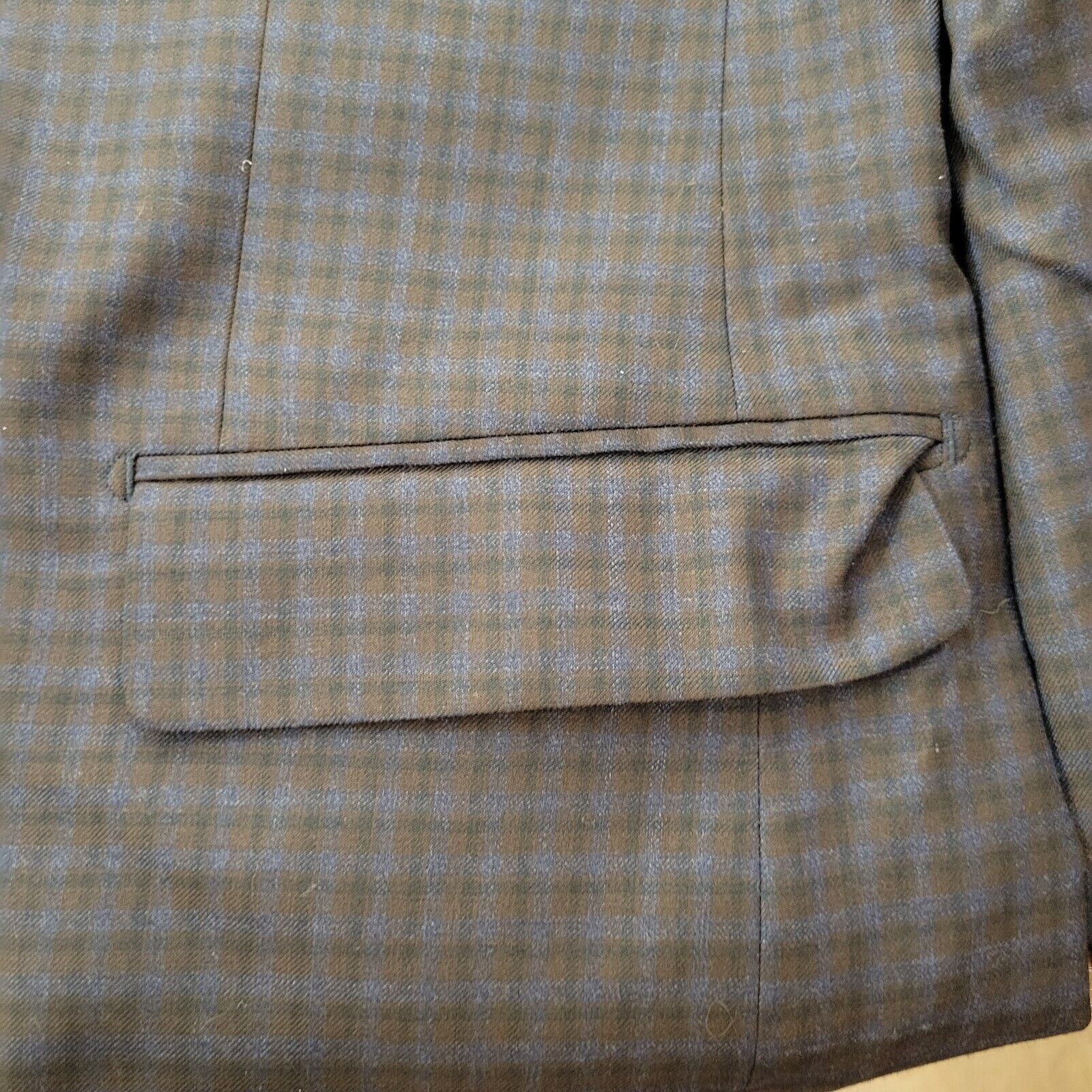 Daniel Hechter Daniel Hechter Paris 42L Navy Blue Plaid Two-Button Front Size 42L - 11 Thumbnail