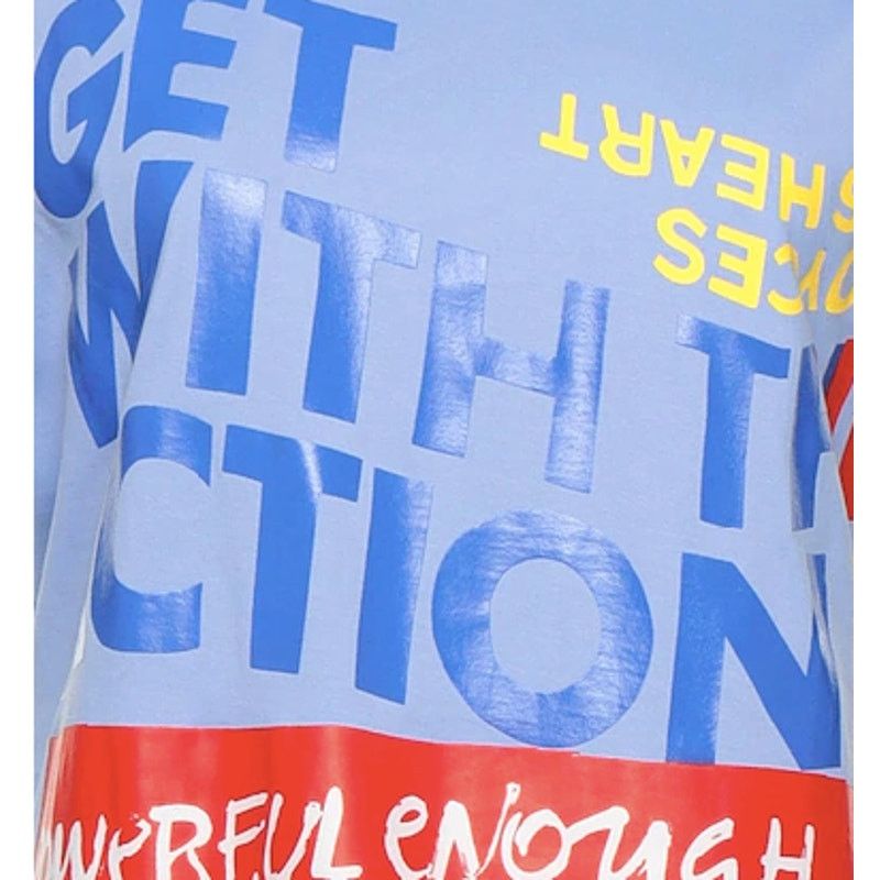 Chloe Corita Kent Graphic print Cotton jersey T shirt Tender Blue Size M / US 6-8 / IT 42-44 - 2 Thumbnail