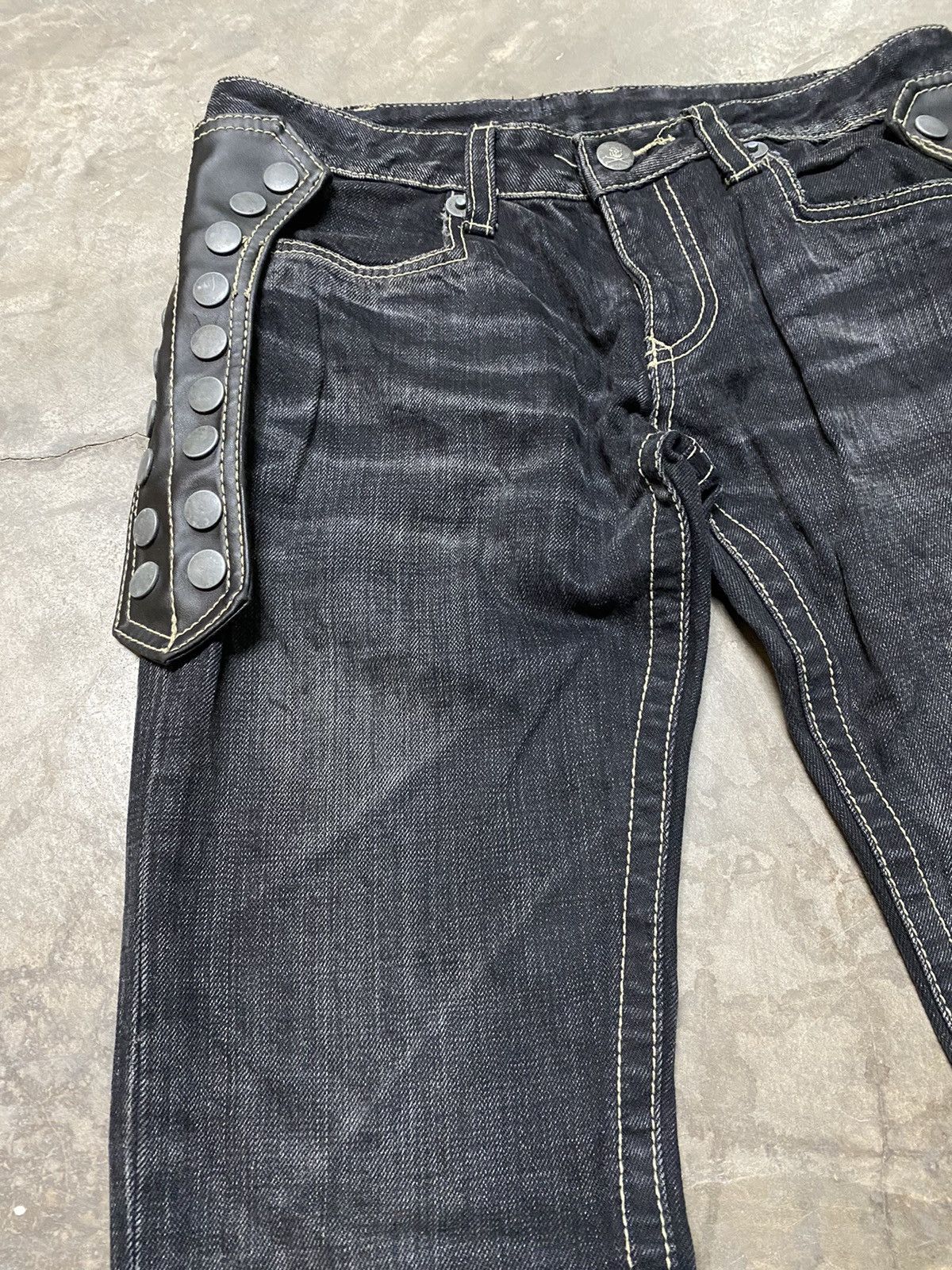 Japanese Brand × Tornado Mart Japan Flare Jeans Skull Punk Army of NO! #3 Size US 32 / EU 48 - 3 Thumbnail