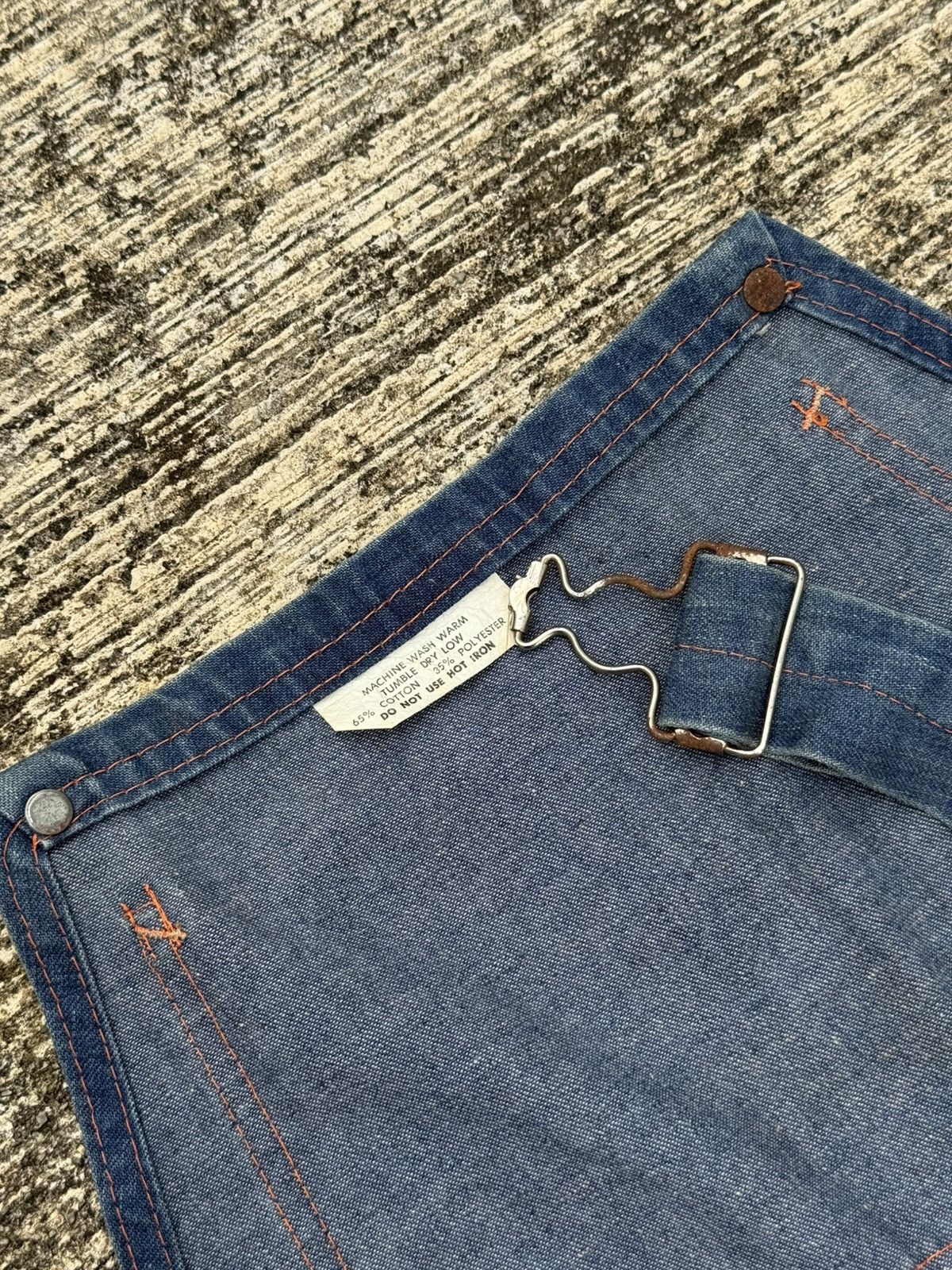 Ben Davis Vintage 1960s–Early 1970s Ben Davis Selvedge Denim Overalls Size US 30 / EU 46 - 11 Thumbnail