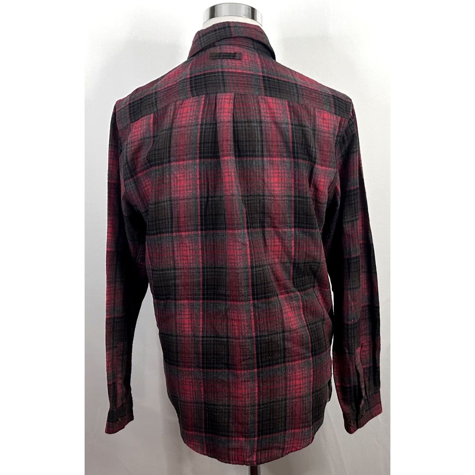 Vintage Boston Traders Luxury Flannel Shirt Mens Medium Red Gray Plaid Cotton Button-Up Size US M / EU 48-50 / 2 - 5 Thumbnail