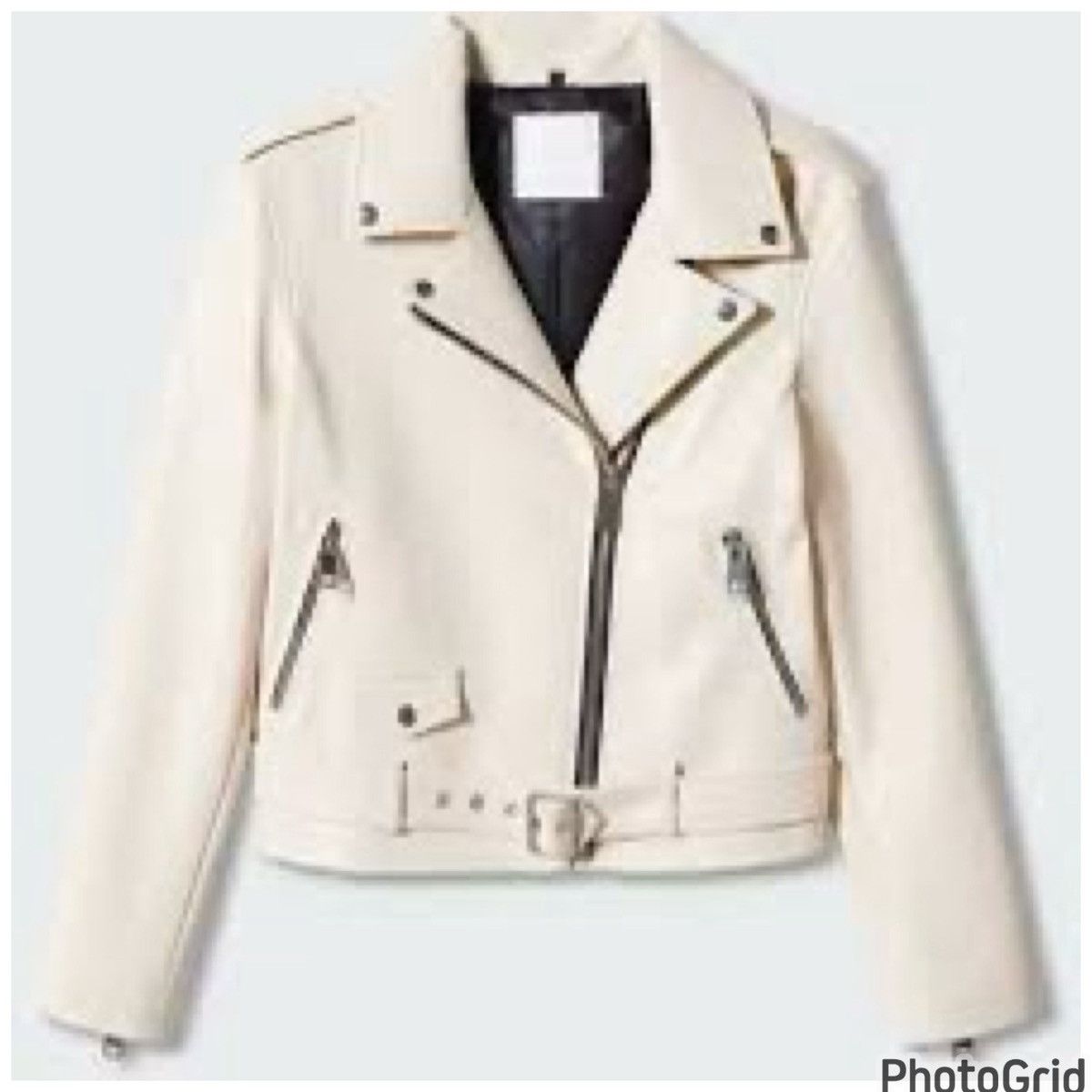 Mango MANGO Faux Leather Moto Jacket Size S / US 4 / IT 40 - 2 Thumbnail