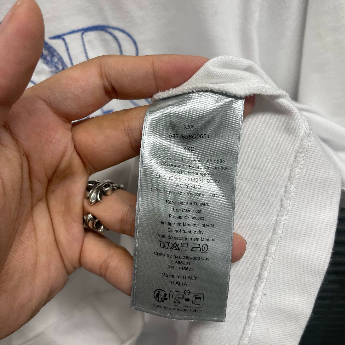 Dior Dior 25ss Light Blue Cat Embroidery Short Sleeve Tee xss Size XXS / US 00 / IT 34 - 5 Thumbnail