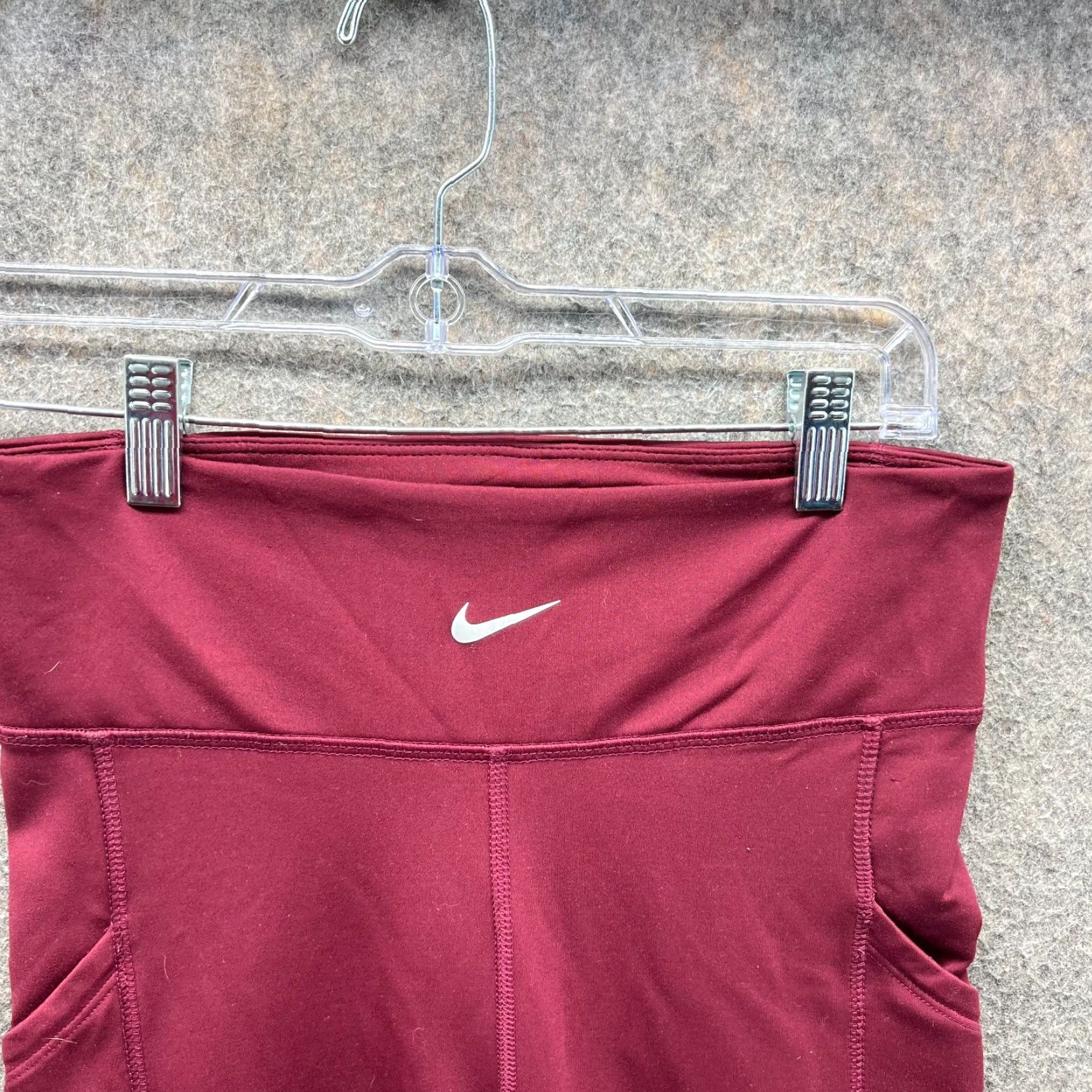 Nike Nike Pro Leggings Women Medium Red Dri Fit Pro Luxe Skinny Inseam 26 in Pants Casual" Size 32" / US 10 / IT 46 - 3 Thumbnail