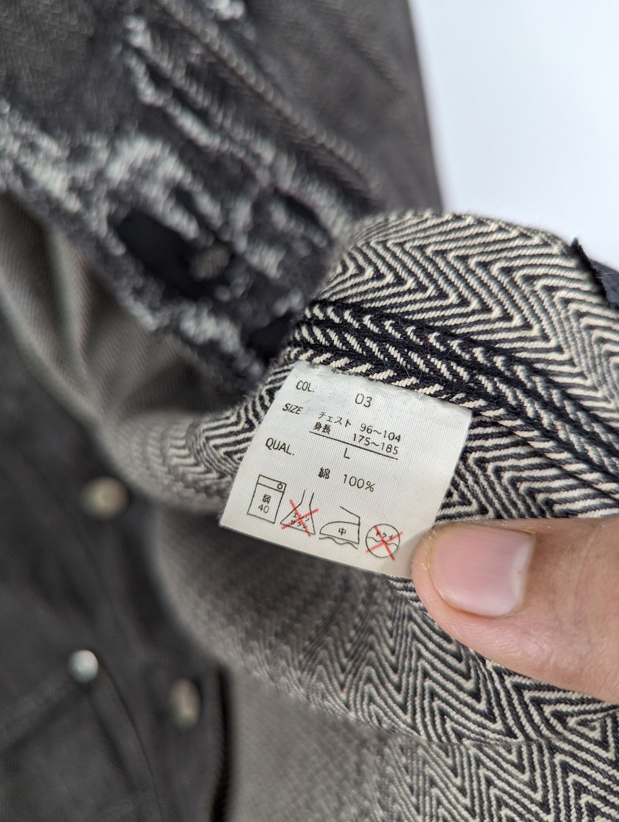 Ben Davis Vintage Ben Davis Distressed Herringbone Chore Jacket Size US L / EU 52-54 / 3 - 15 Thumbnail