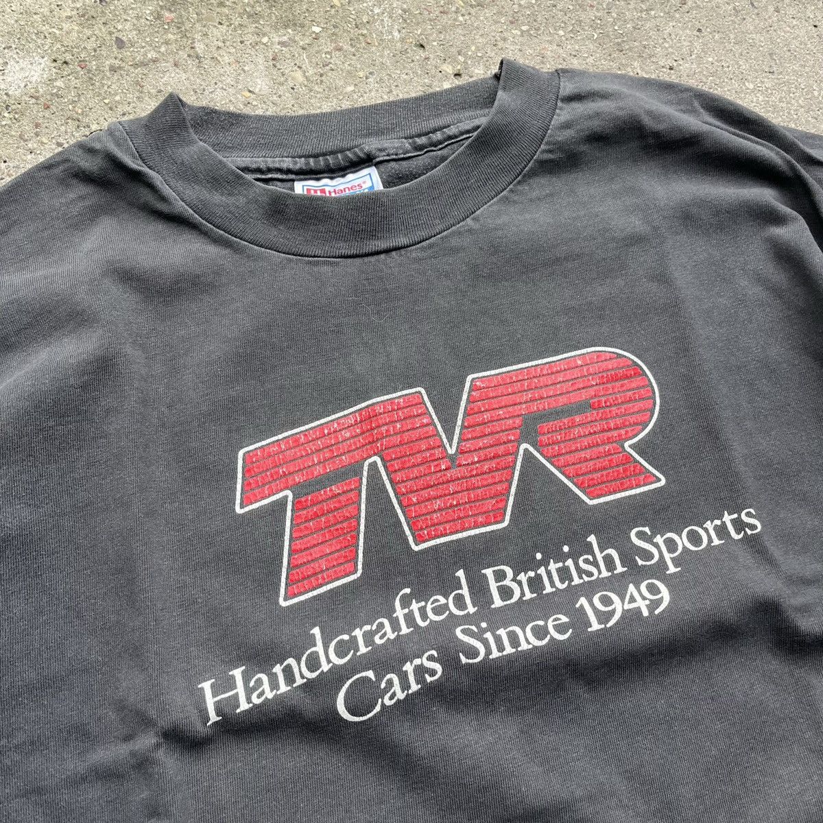 Vintage Vintage Hanes Good TVR British car Tshirt single stitching Size US XL / EU 56 / 4 - 2 Thumbnail
