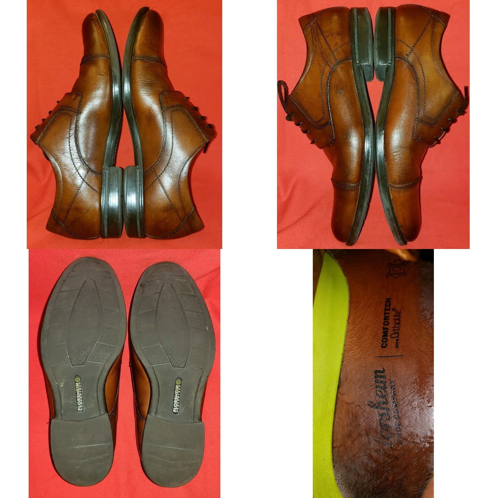 Florsheim Florsheim Comfortech Men's Oxford Shoes Size 11D Brown Cap Toe Ortholite Insoles Dress Shoes Size ONE SIZE - 8 Thumbnail