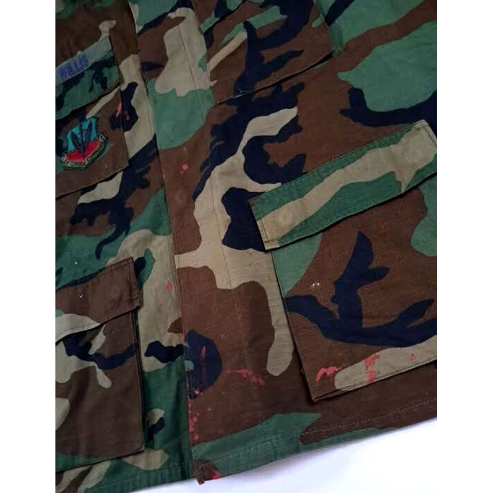 Commando VINTAGE US Military Field Shirt Air Force Air Combat Command XL Denim Camouflage Button-Up Long Sleeve Mens Size US XL / EU 56 / 4 - 3 Thumbnail