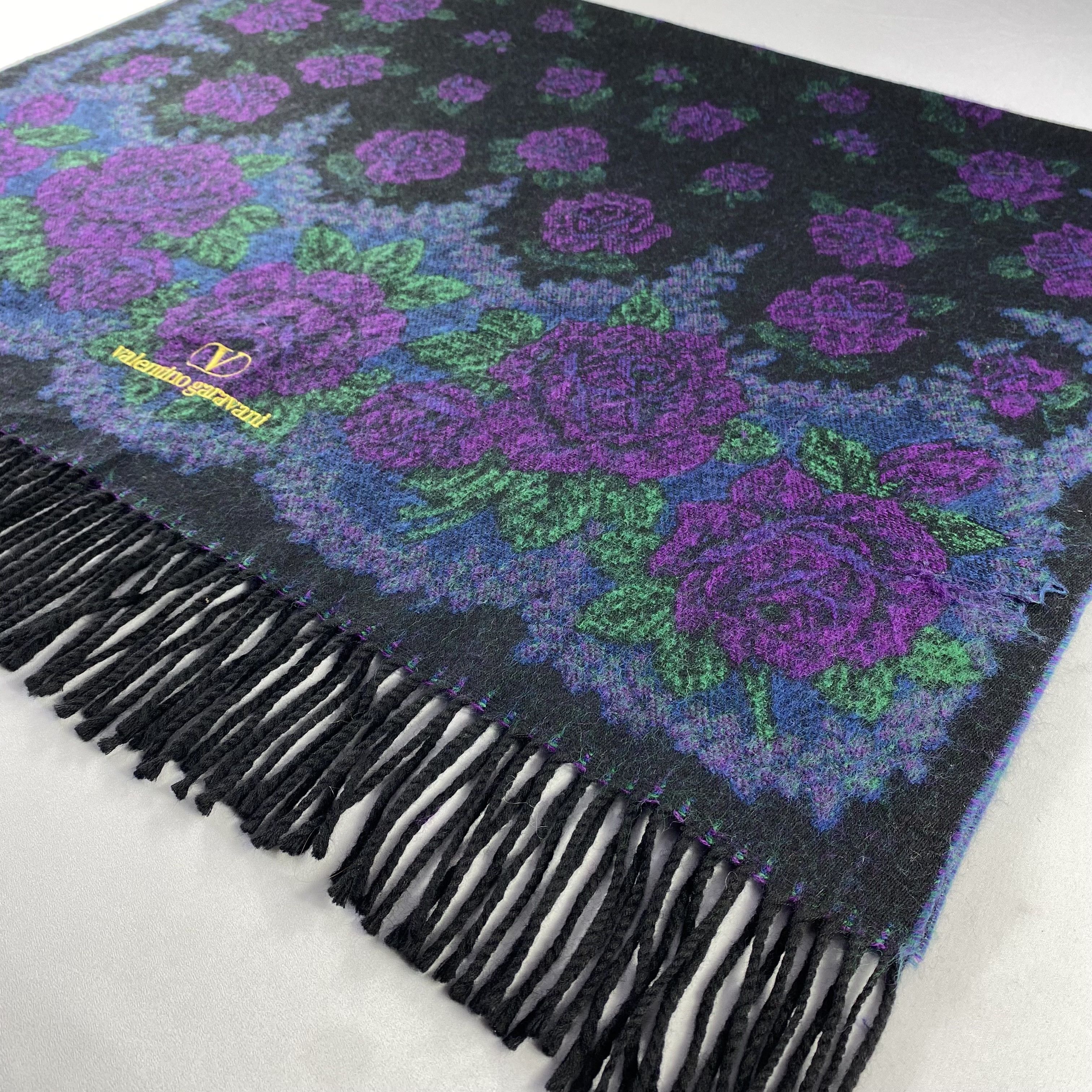 Valentino × Vintage Valentino Garavani Flora Scarf Neck Wrap Big Size Muffler Size ONE SIZE - 2 Thumbnail