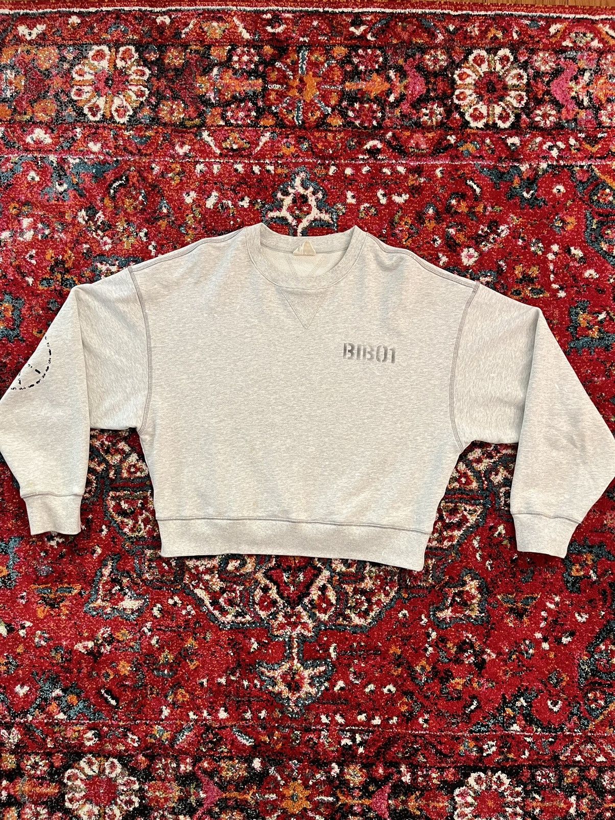image of Bleeding Indigo Bib01 Crewneck in Heather Grey, Men's (Size Medium)