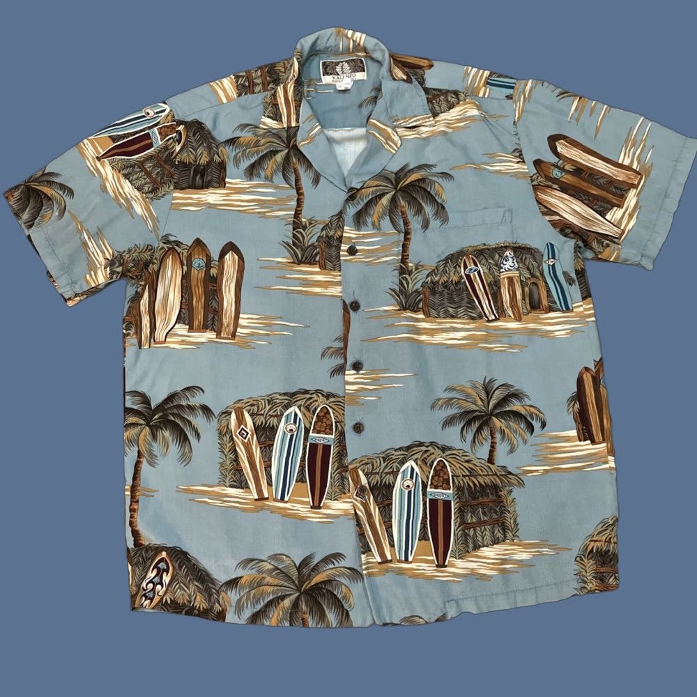 Vintage VINTAGE Kalaheo Men’s S Hawaiian Button Up Shirt Blue Tropical Made Is Hawaii Size US S / EU 44-46 / 1 - 1 Thumbnail