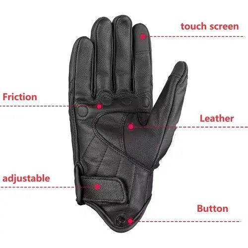 VIBE Gothic Punk Skull Skeleton Moto Motorcycle Gloves Size 34 - 4 Thumbnail