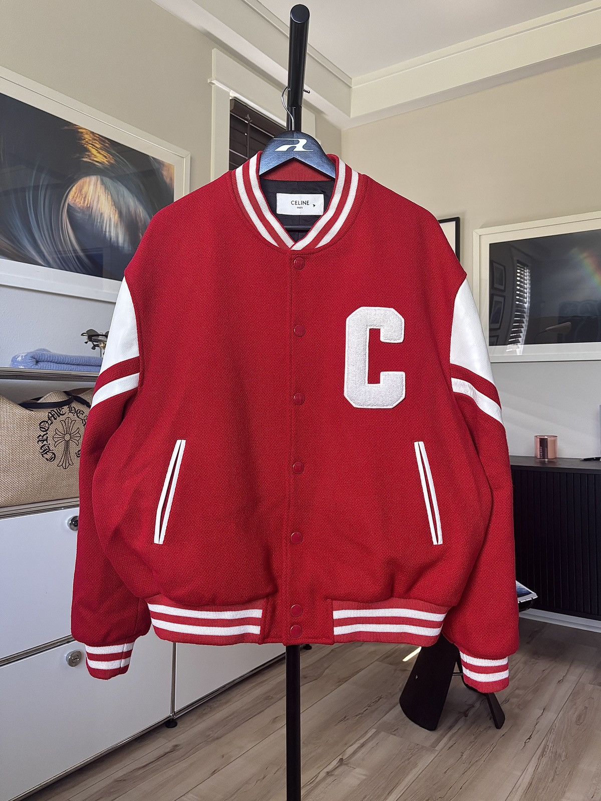 Celine | STEAL |CELINE RED LEATHER TEDDY JACKET Size US L / EU 52-54 / 3 - 1 Thumbnail