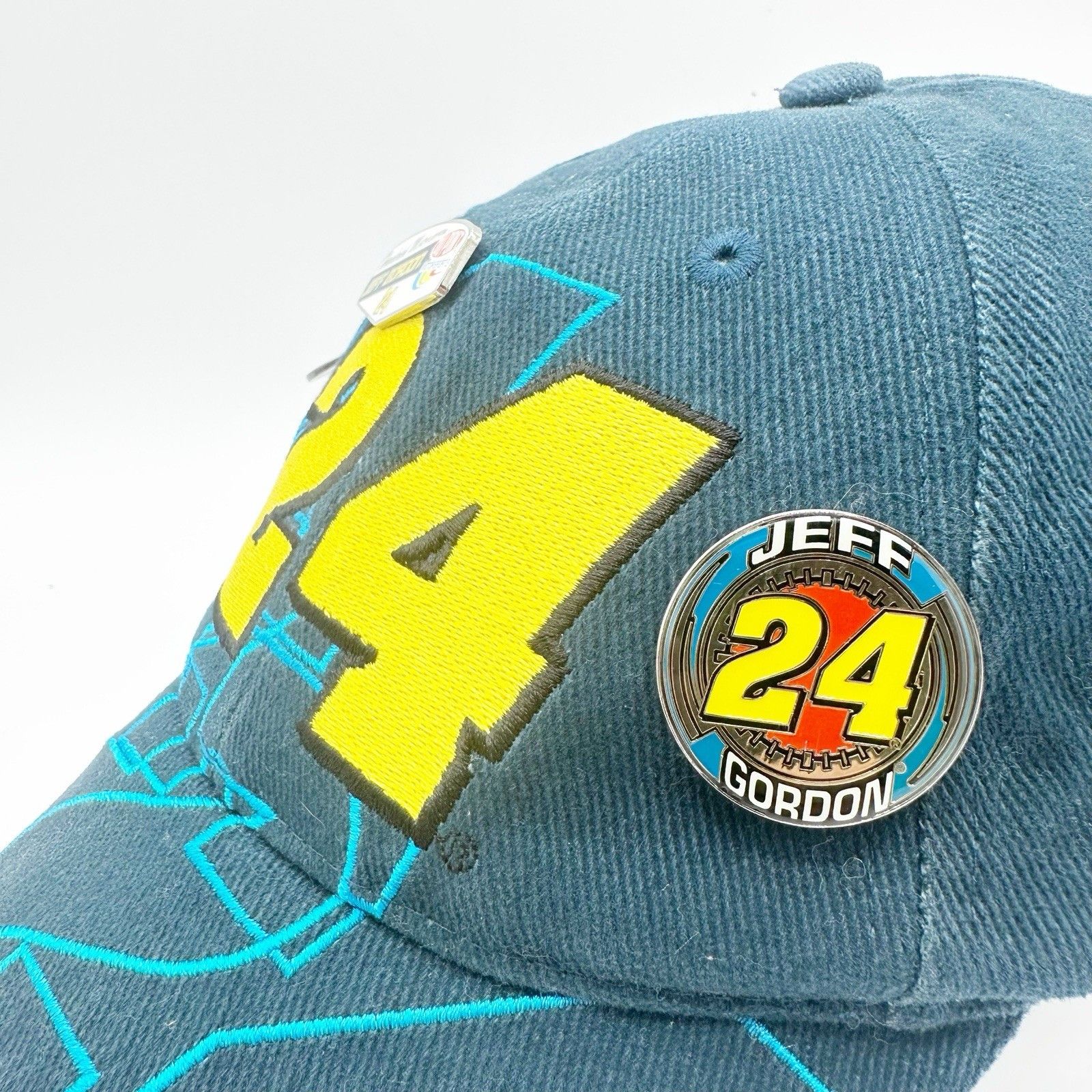 Winners Circle NASCAR Jeff Gordon Hat w/ Pins Adjustable Blue Embroidered Size ONE SIZE - 7 Thumbnail