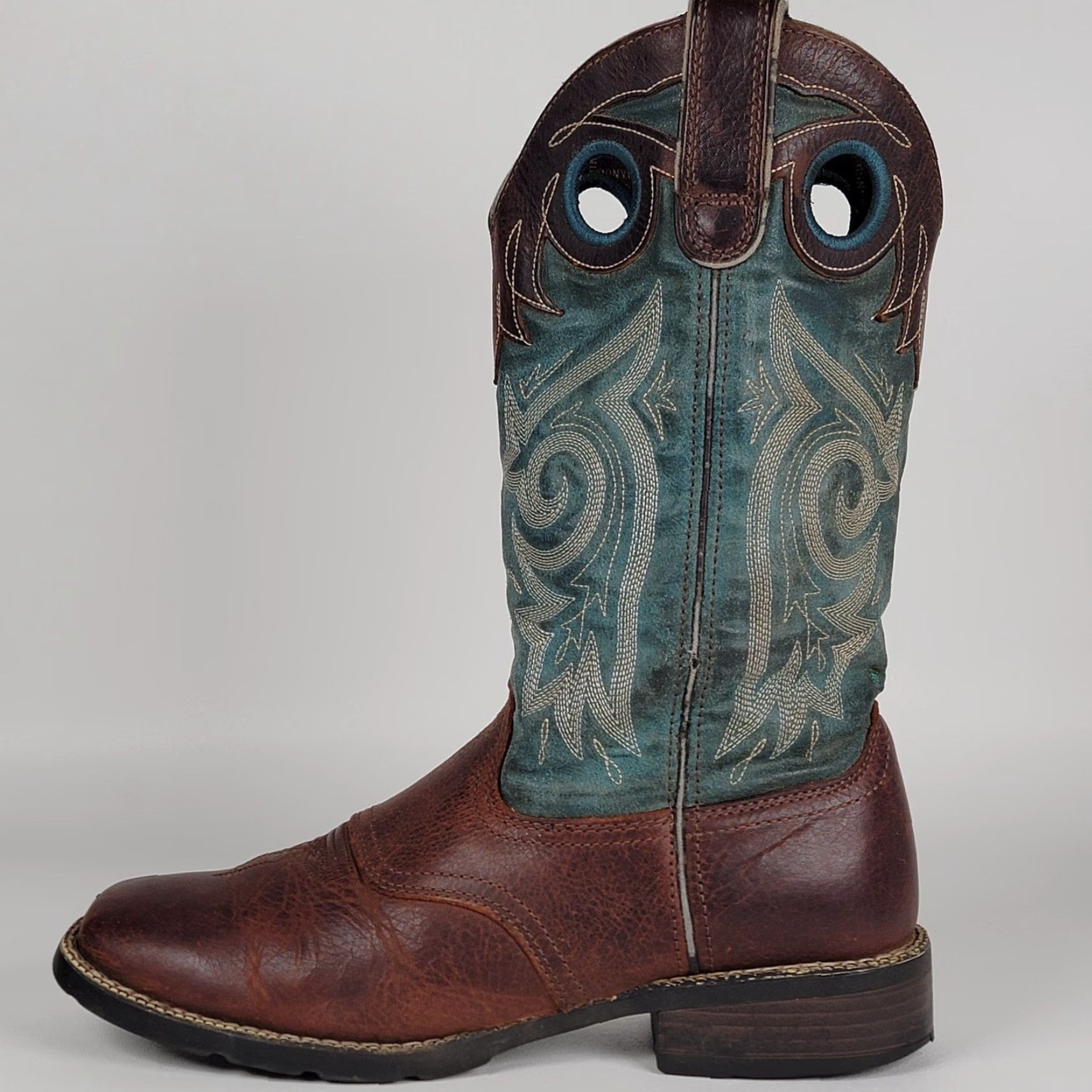 Durango Durango® Saddle Western Boots Women's 9.5 M Brown/Teal Drd0135 Size US 8 / IT 38 - 6 Thumbnail
