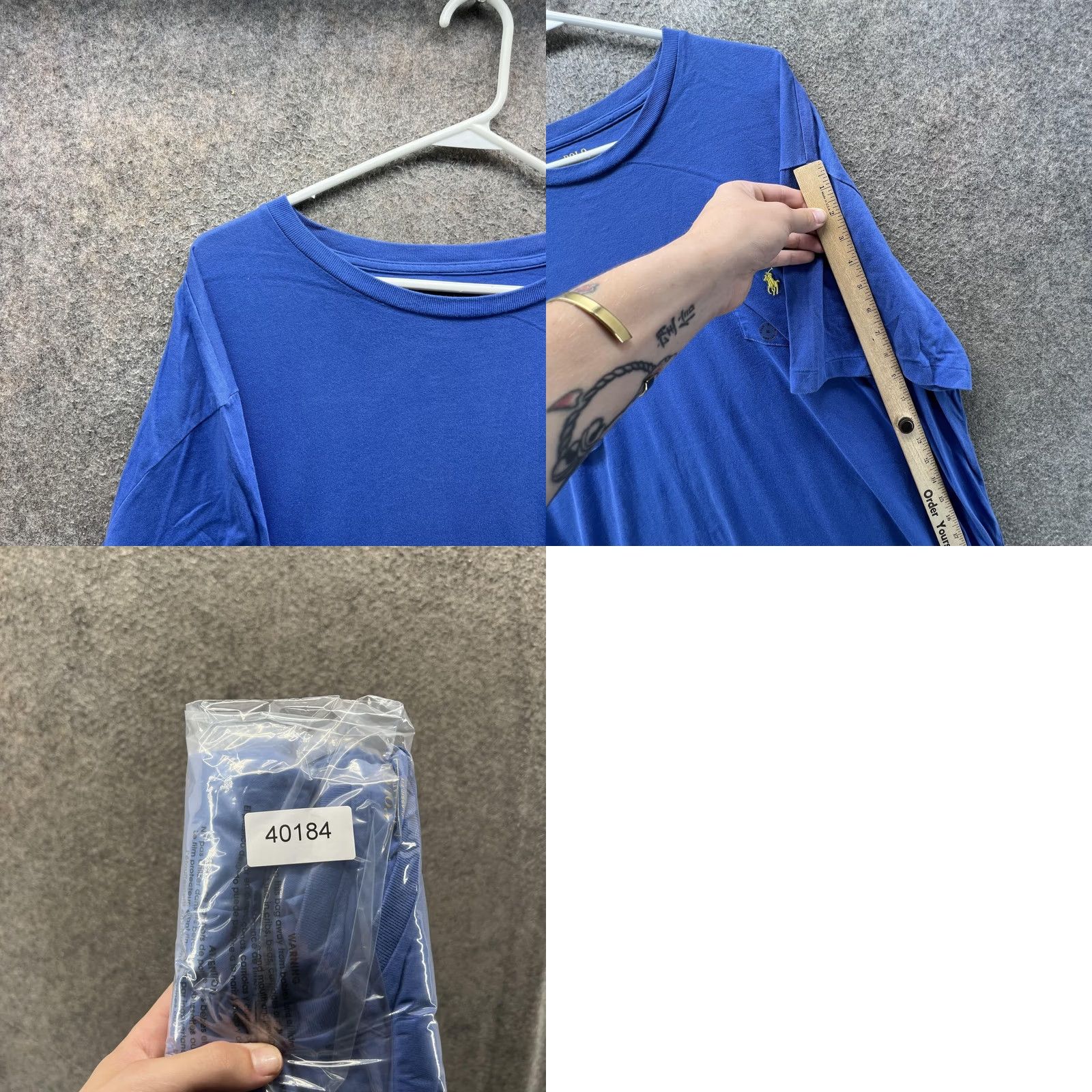 Polo Ralph Lauren Polo Ralph Lauren Shirt Mens XL Blue Pocket Tee Classic Fit Pony Logo Tagless Short Sleeve Crew Neck Size US XL / EU 56 / 4 - 8 Thumbnail